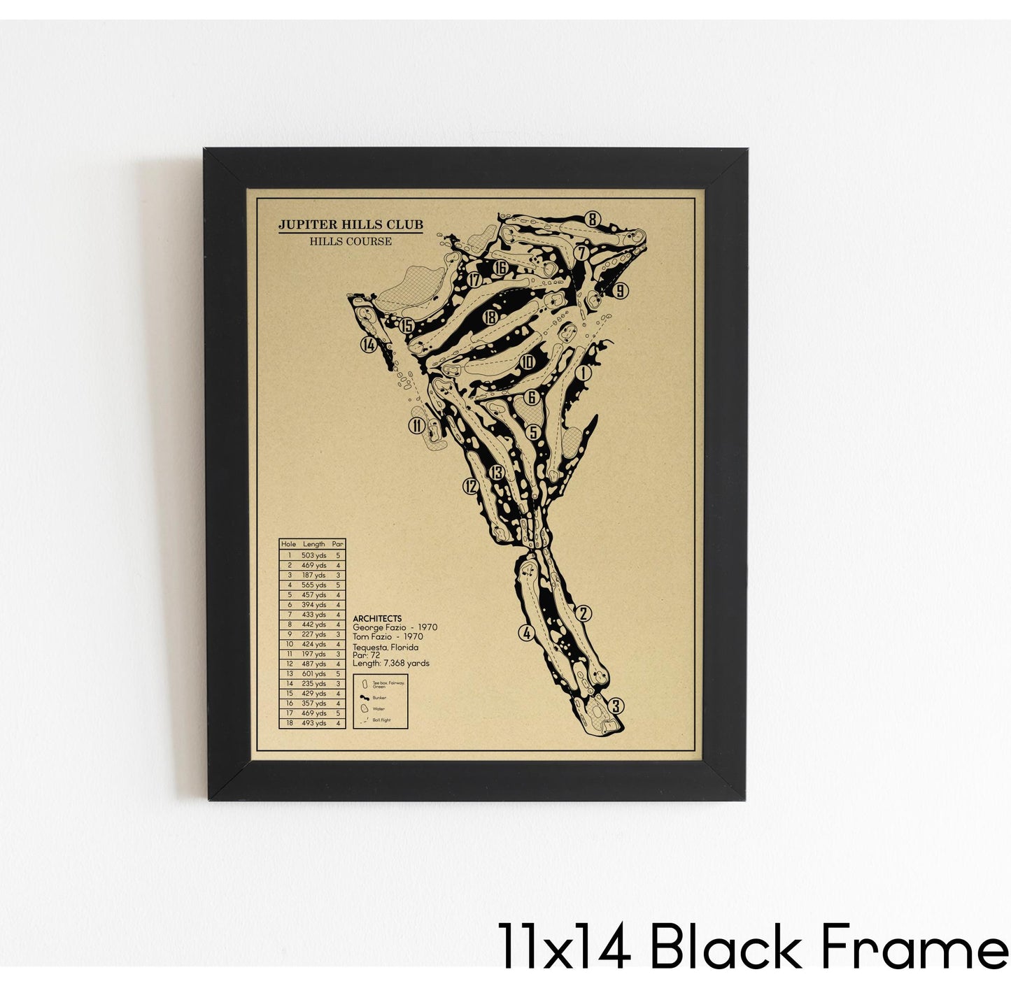 Jupiter Hills Club Hills Course Outline (Print)