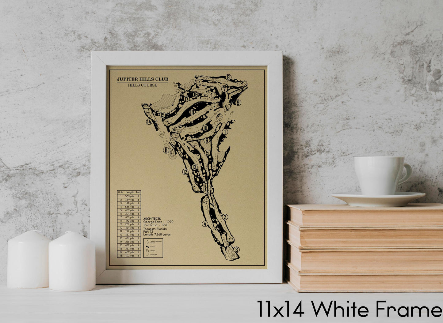 Jupiter Hills Club Hills Course Outline (Print)