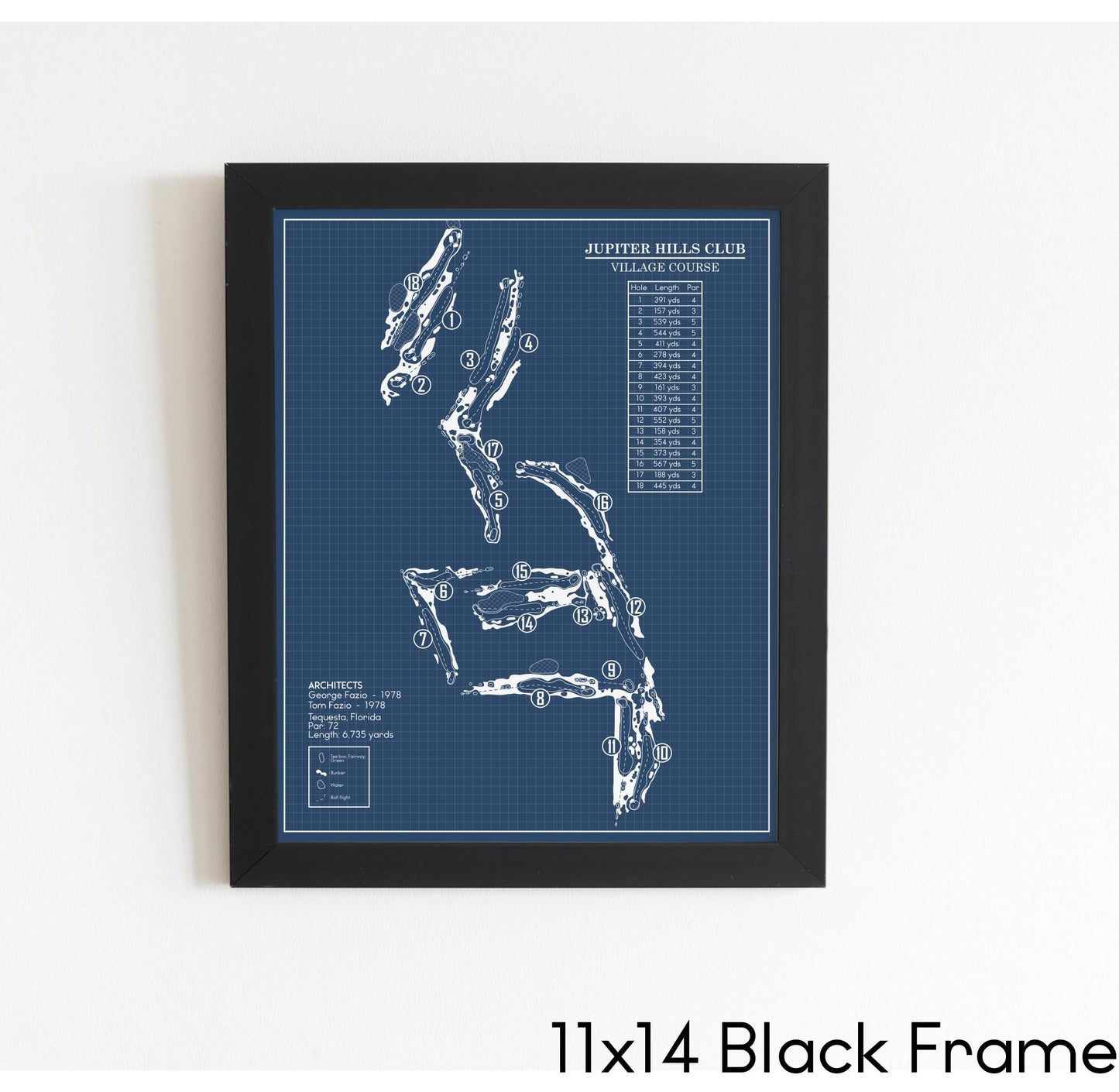 Jupiter Hills Club Village Course Blueprint (Print)