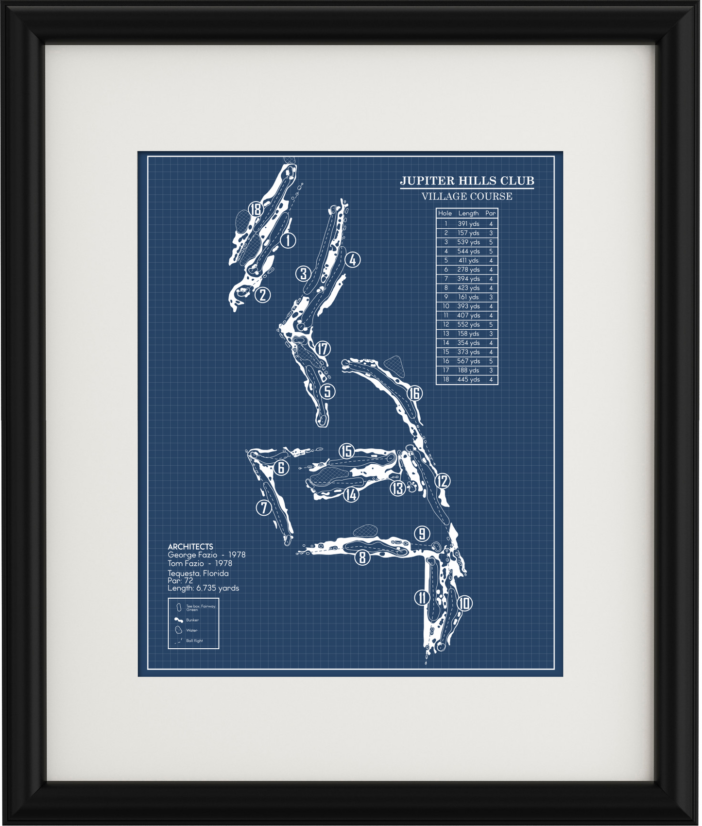 Jupiter Hills Club Village Course Blueprint (Print)