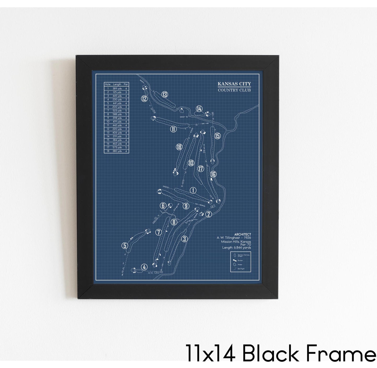 Kansas City Country Club Blueprint (Print)