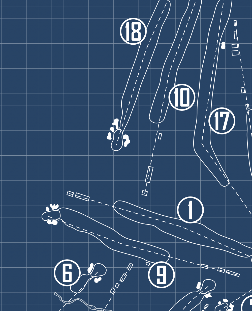 Kansas City Country Club Blueprint (Print)