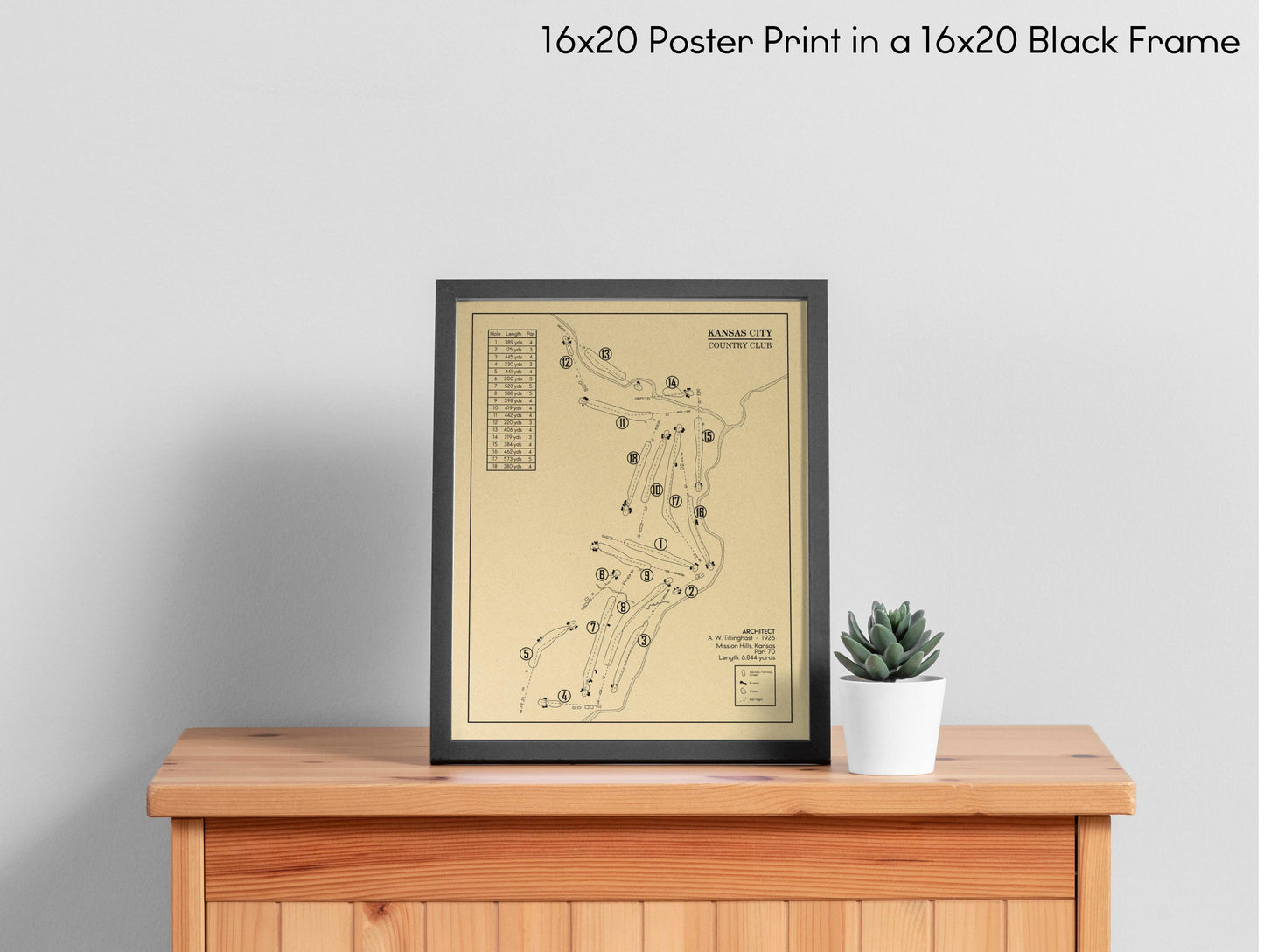 Kansas City Country Club Outline (Print)