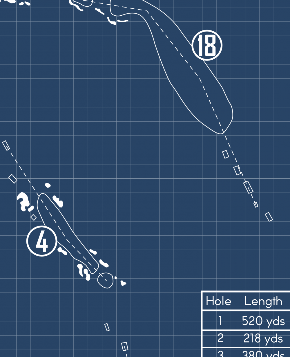 Kapalua Golf Club - Plantation Course Blueprint (Print)