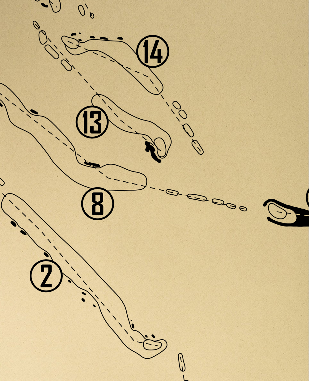 Full Cry Golf Course at Keswick Hall Outline (Print)