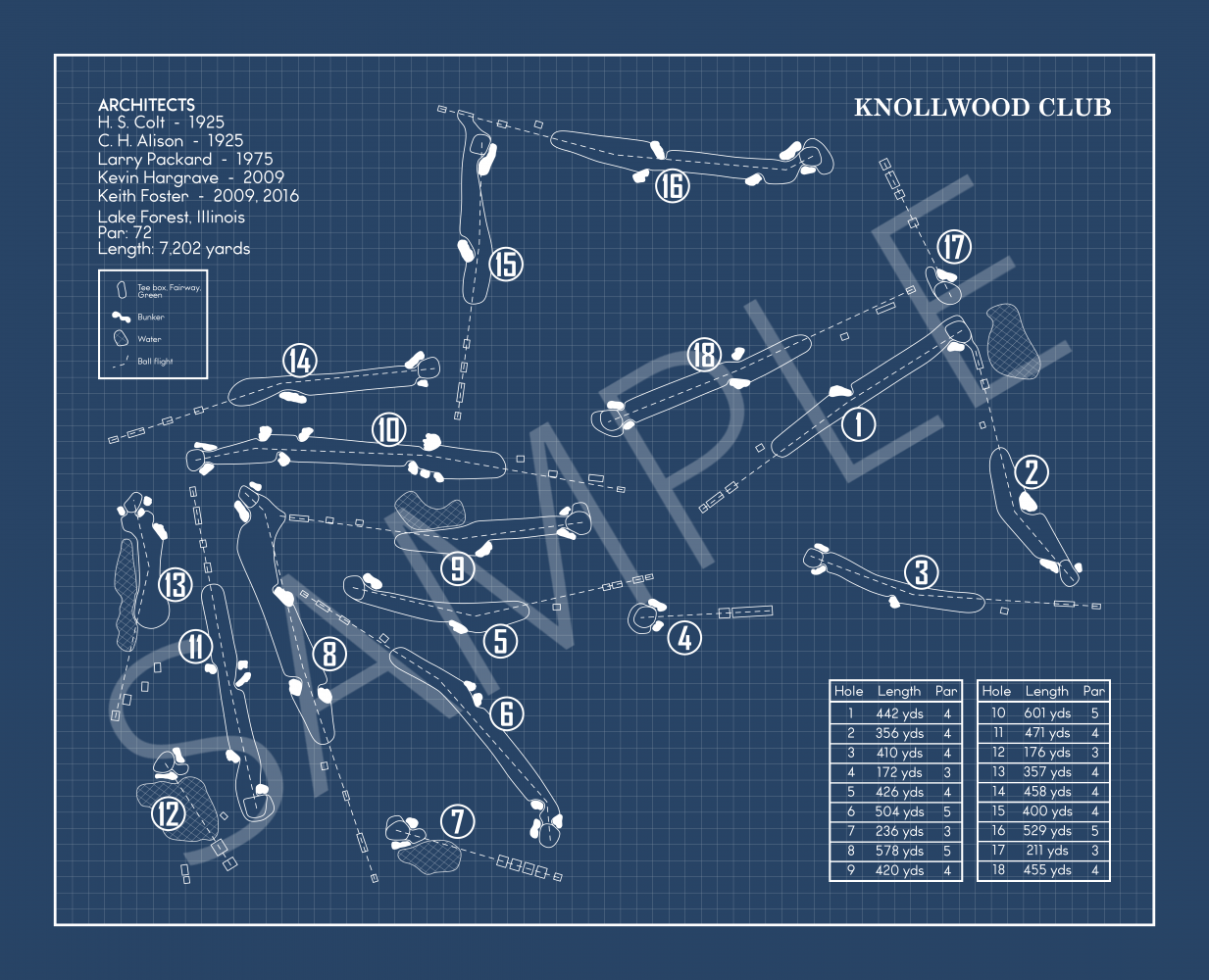 Knollwood Club Blueprint (Print)