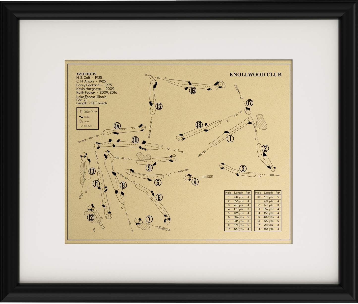 Knollwood Club Outline (Print)