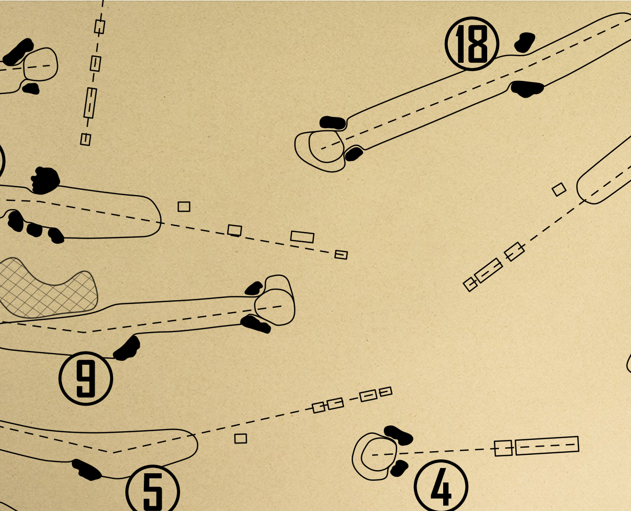 Knollwood Club Outline (Print)