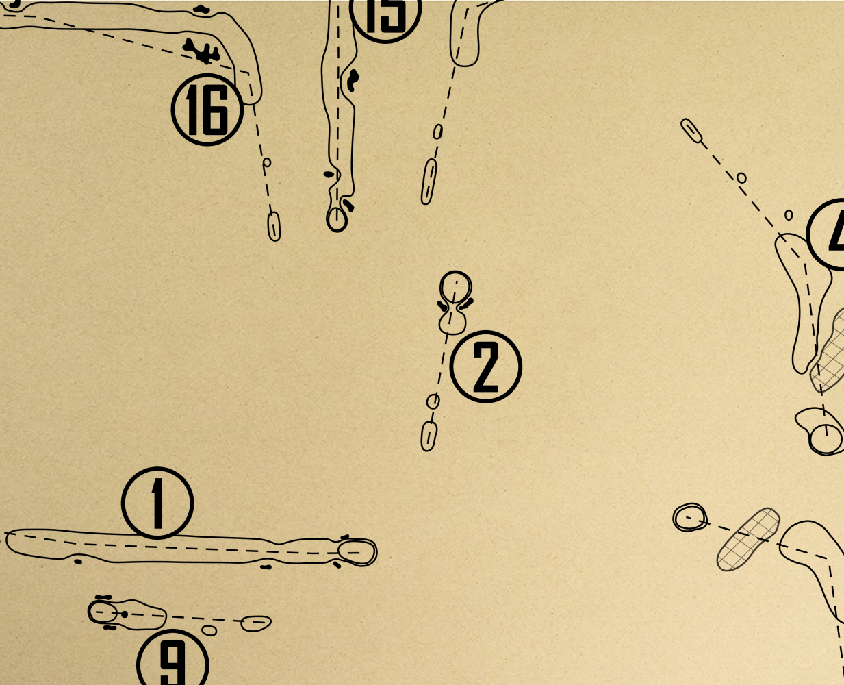 Knollwood Country Club East Course Outline (Print)