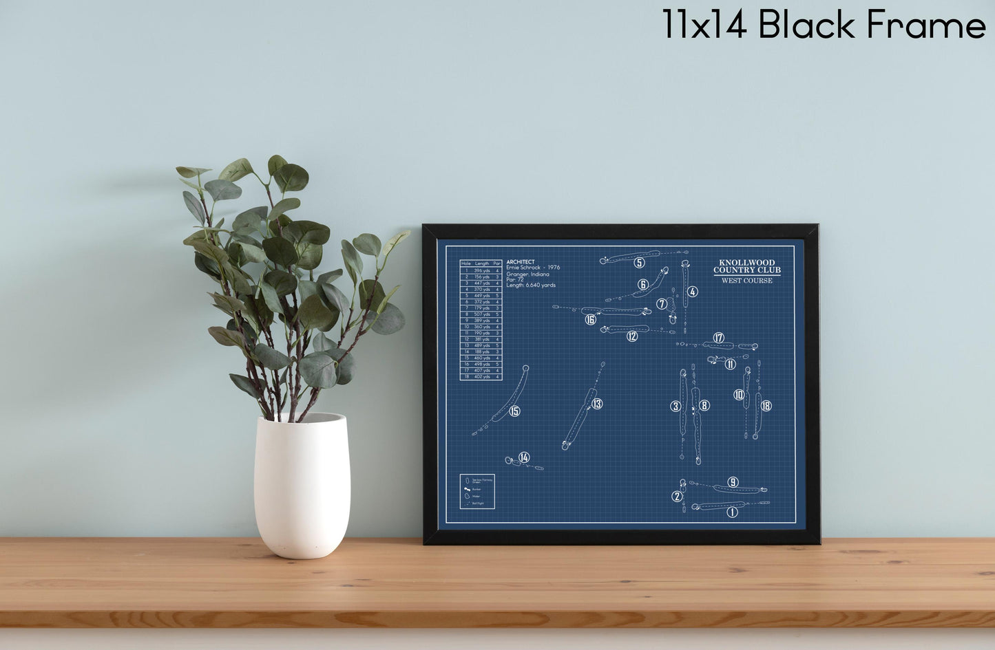 Knollwood Country Club West Course Blueprint (Print)