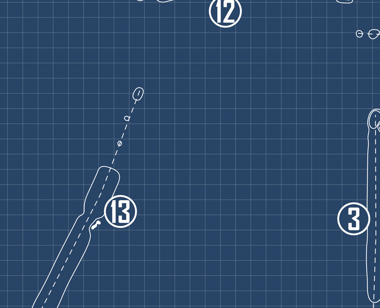 Knollwood Country Club West Course Blueprint (Print)