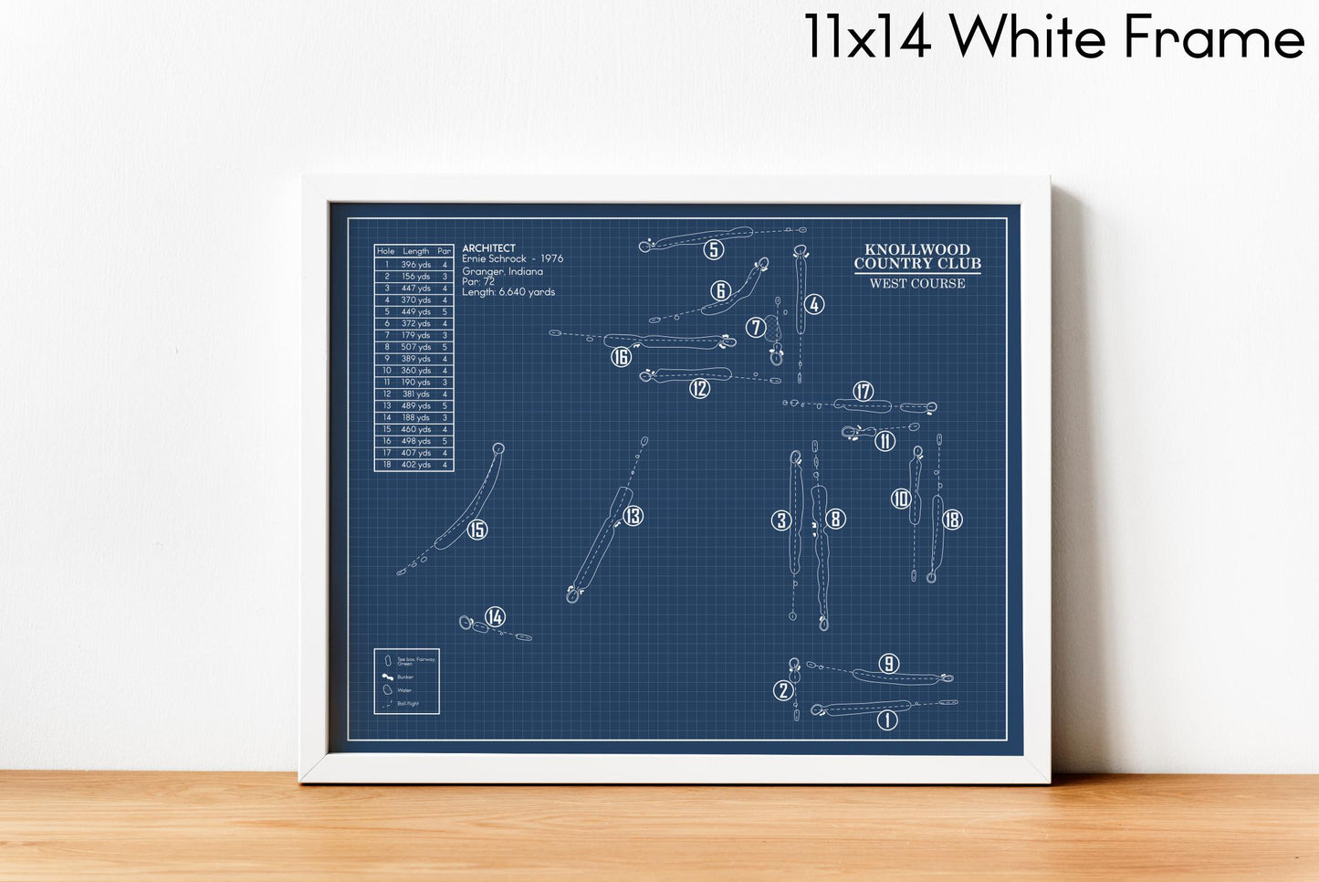 Knollwood Country Club West Course Blueprint (Print)