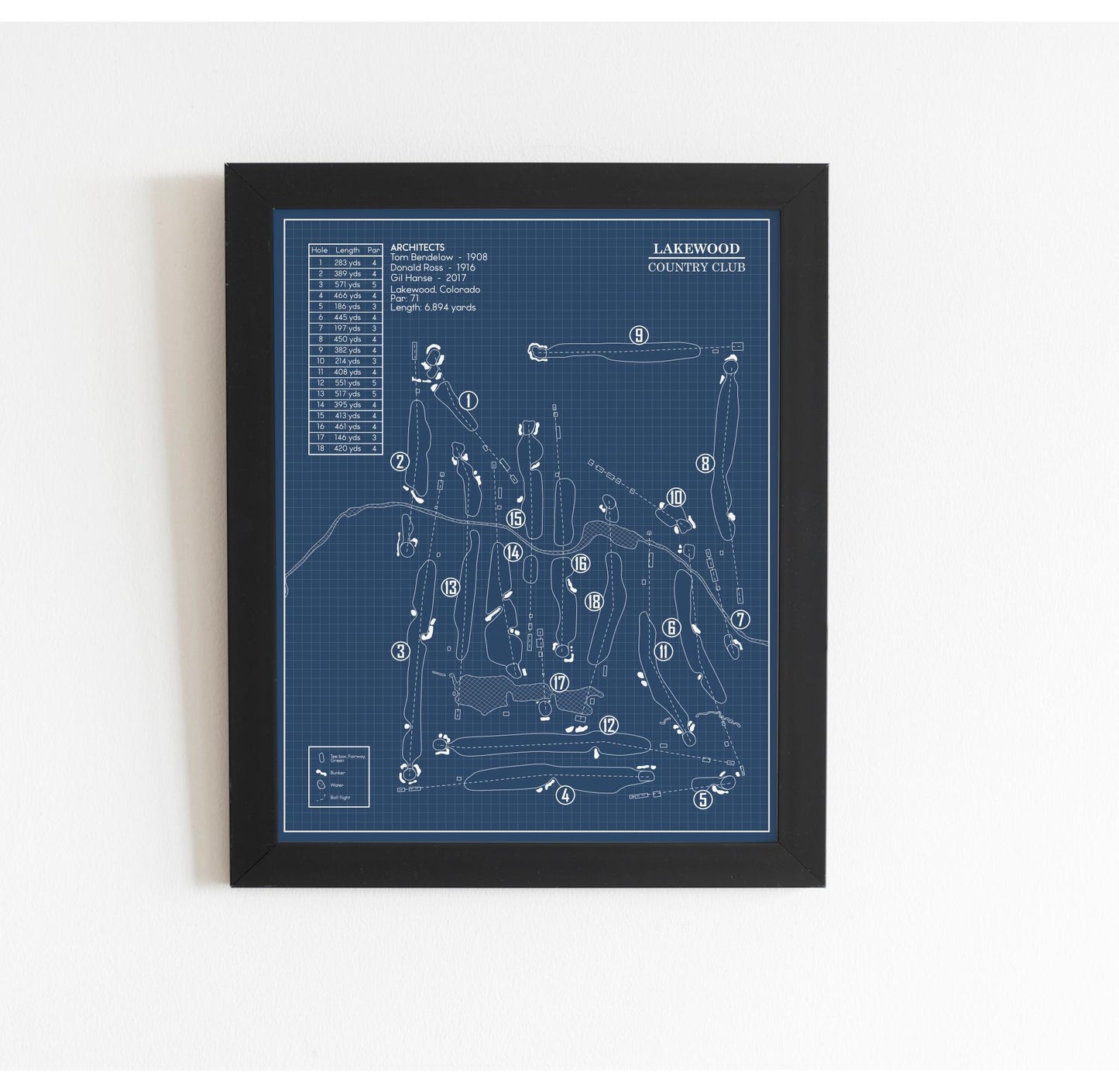 Lakewood Country Club Blueprint (Print)