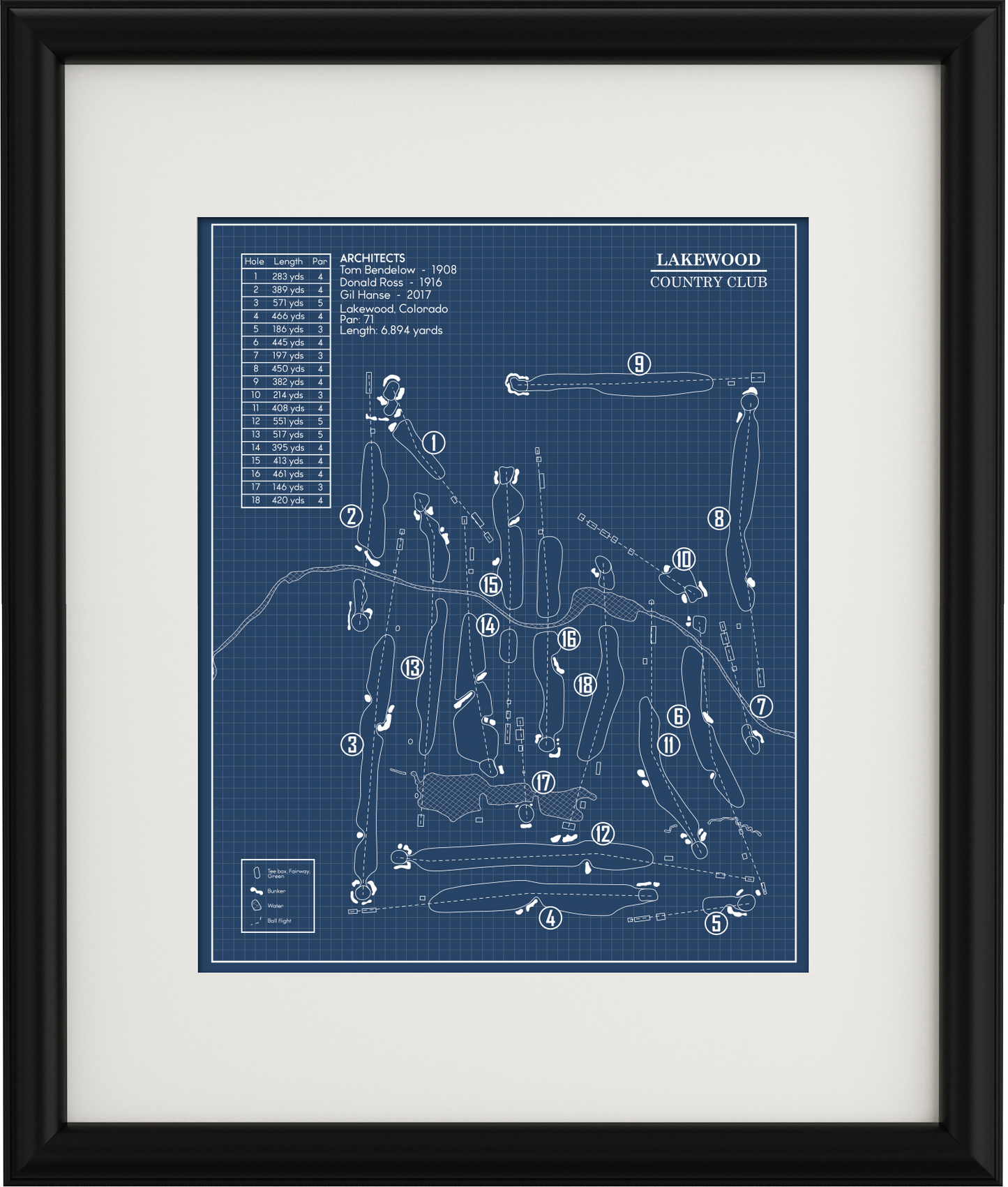 Lakewood Country Club Blueprint (Print)