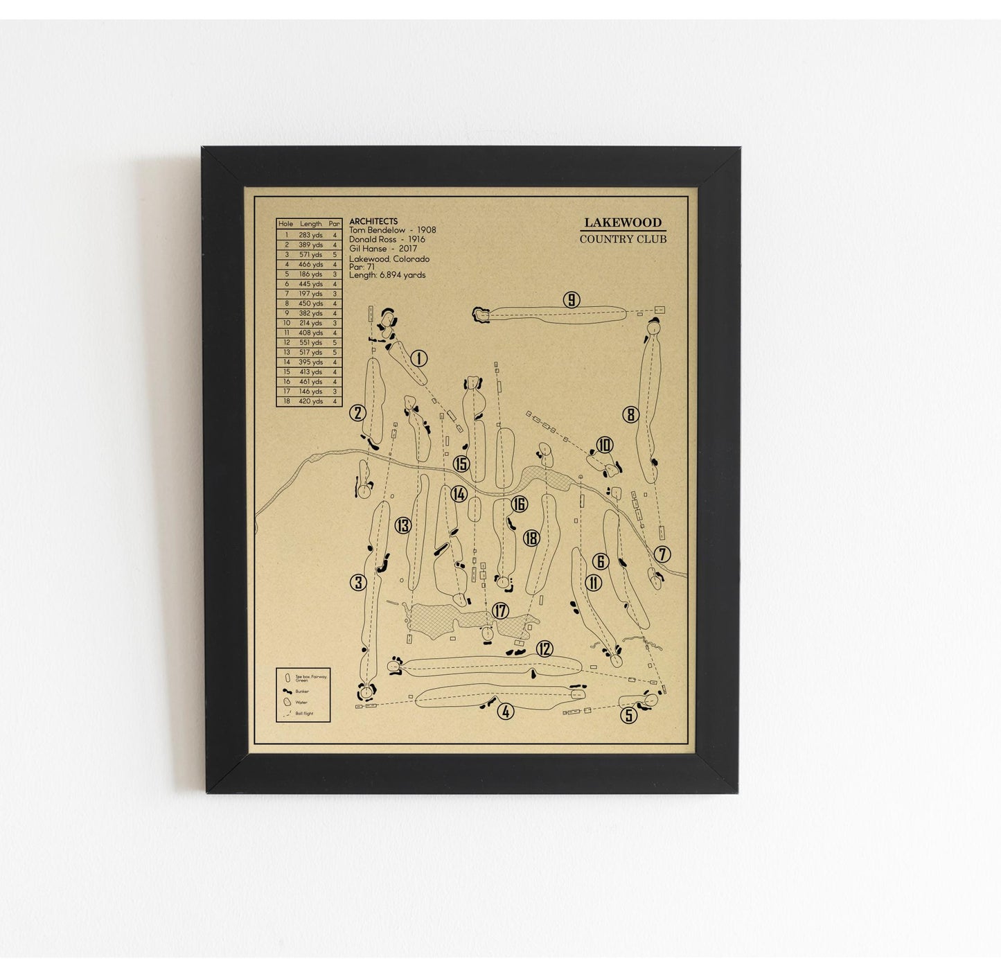 Lakewood Country Club Outline (Print)