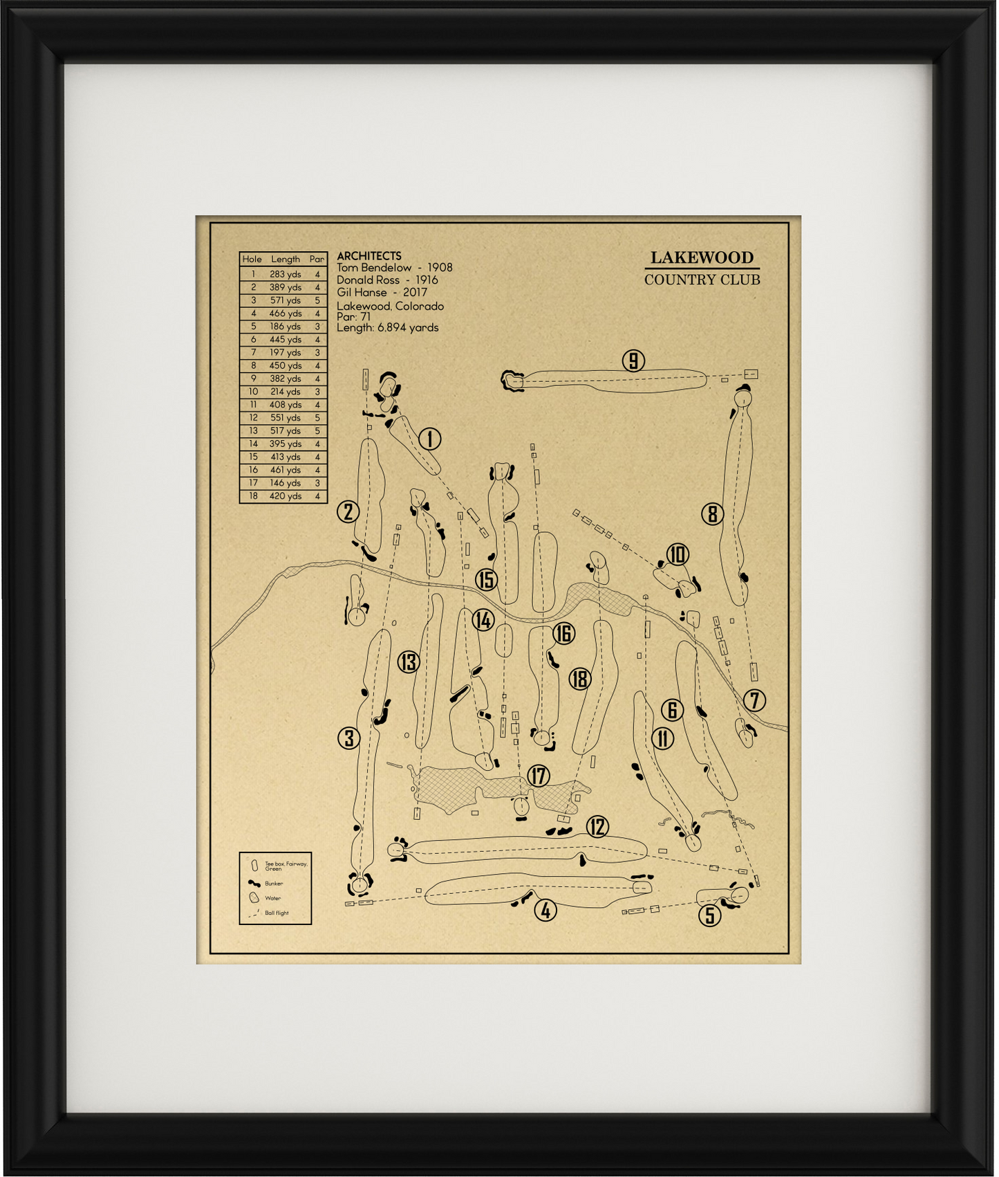 Lakewood Country Club Outline (Print)
