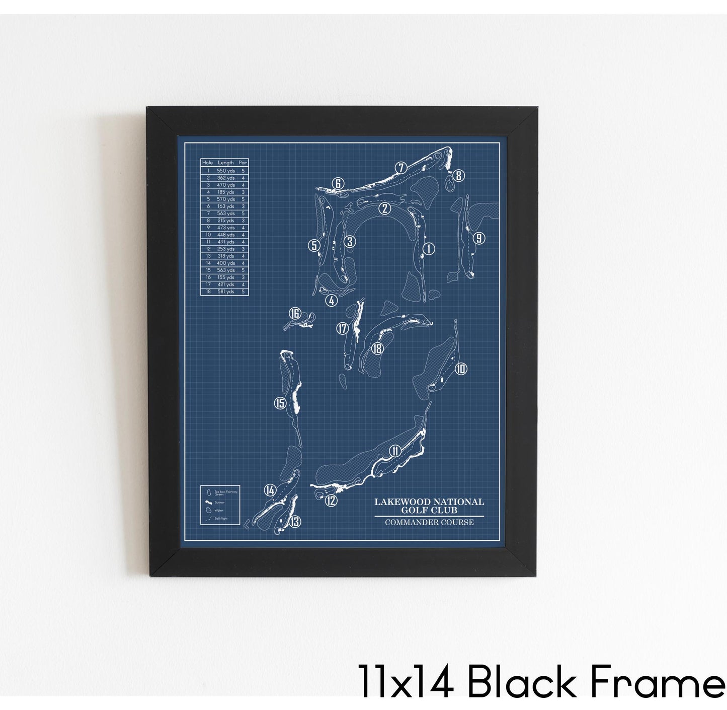 Lakewood National Golf Club Commander Course Blueprint (Print)