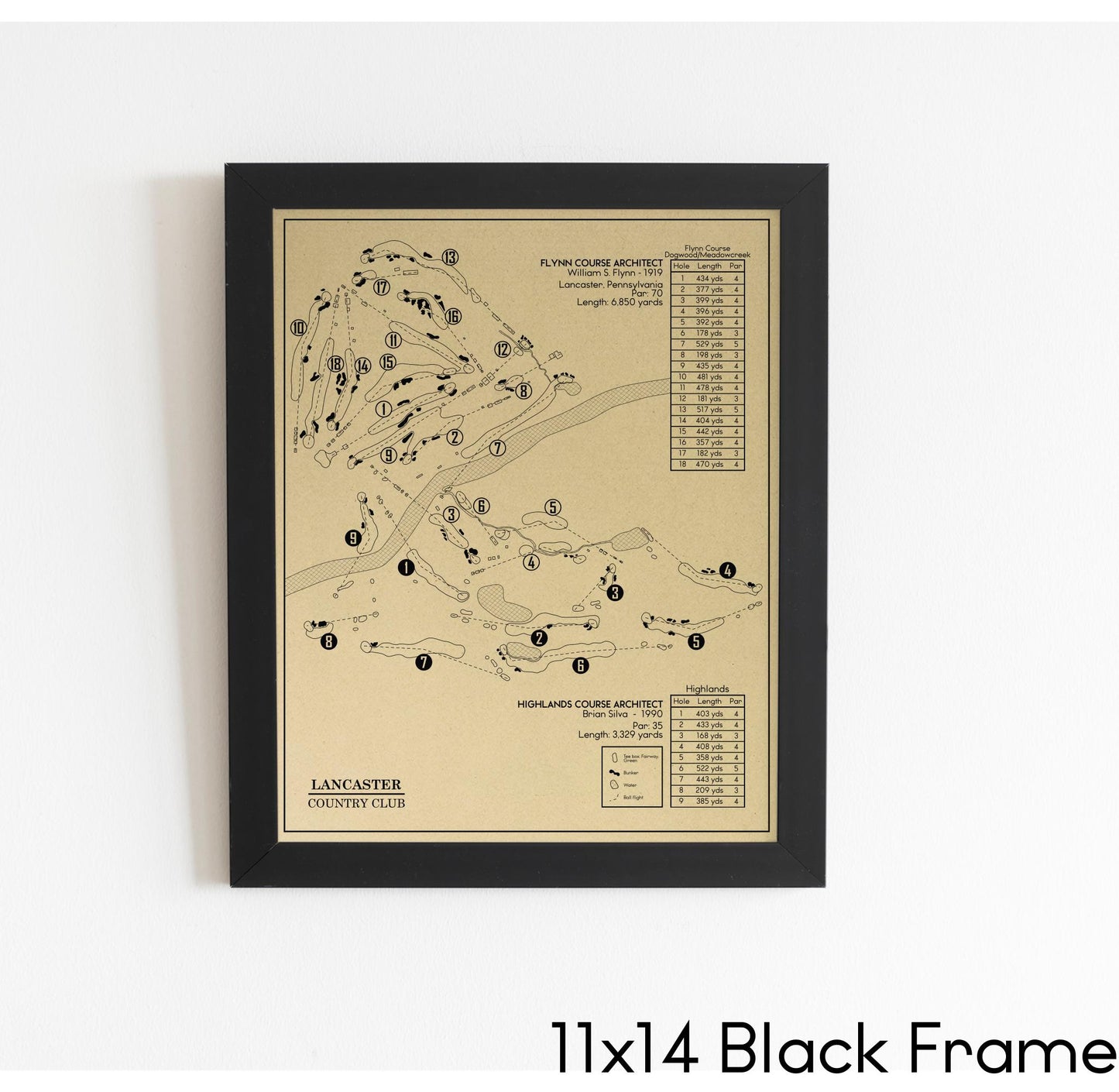 Lancaster Country Club Outline (Print)
