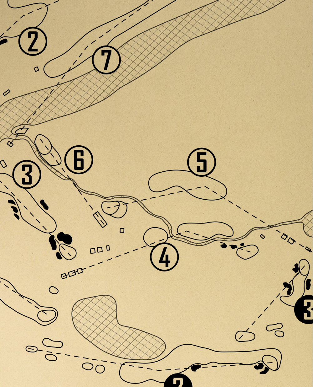 Lancaster Country Club Outline (Print)