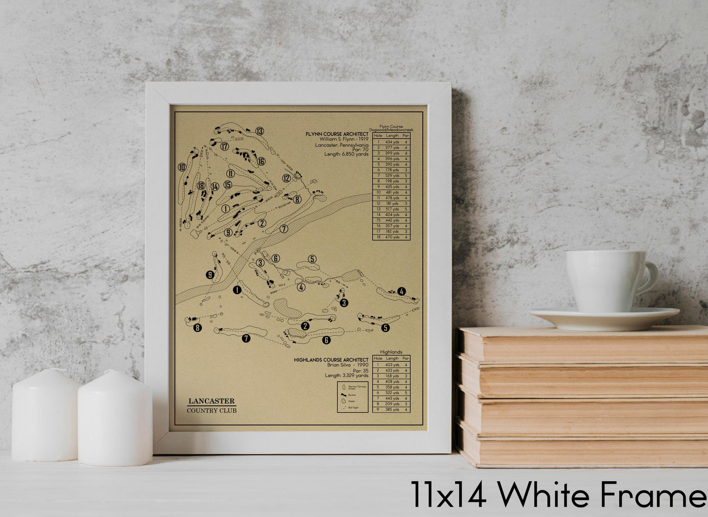 Lancaster Country Club Outline (Print)