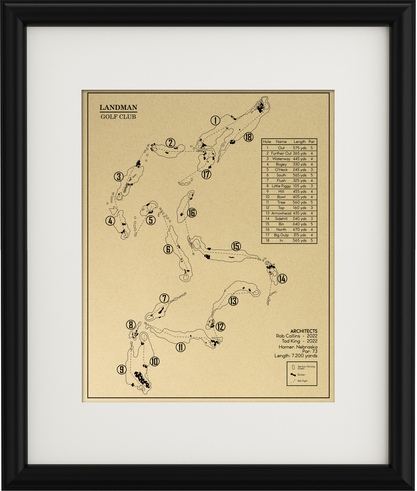 Landman Golf Club Outline (Print)