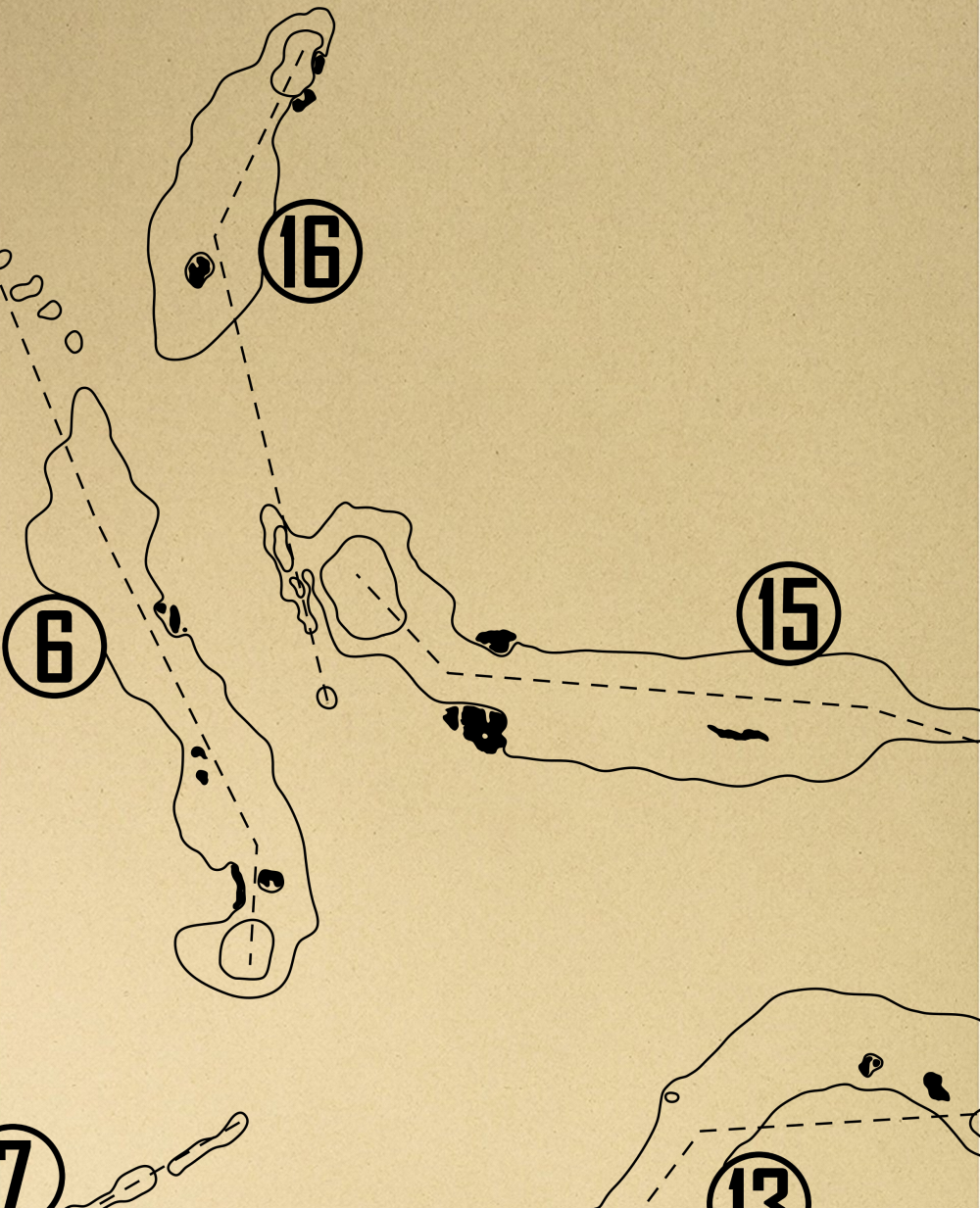 Landman Golf Club Outline (Print)
