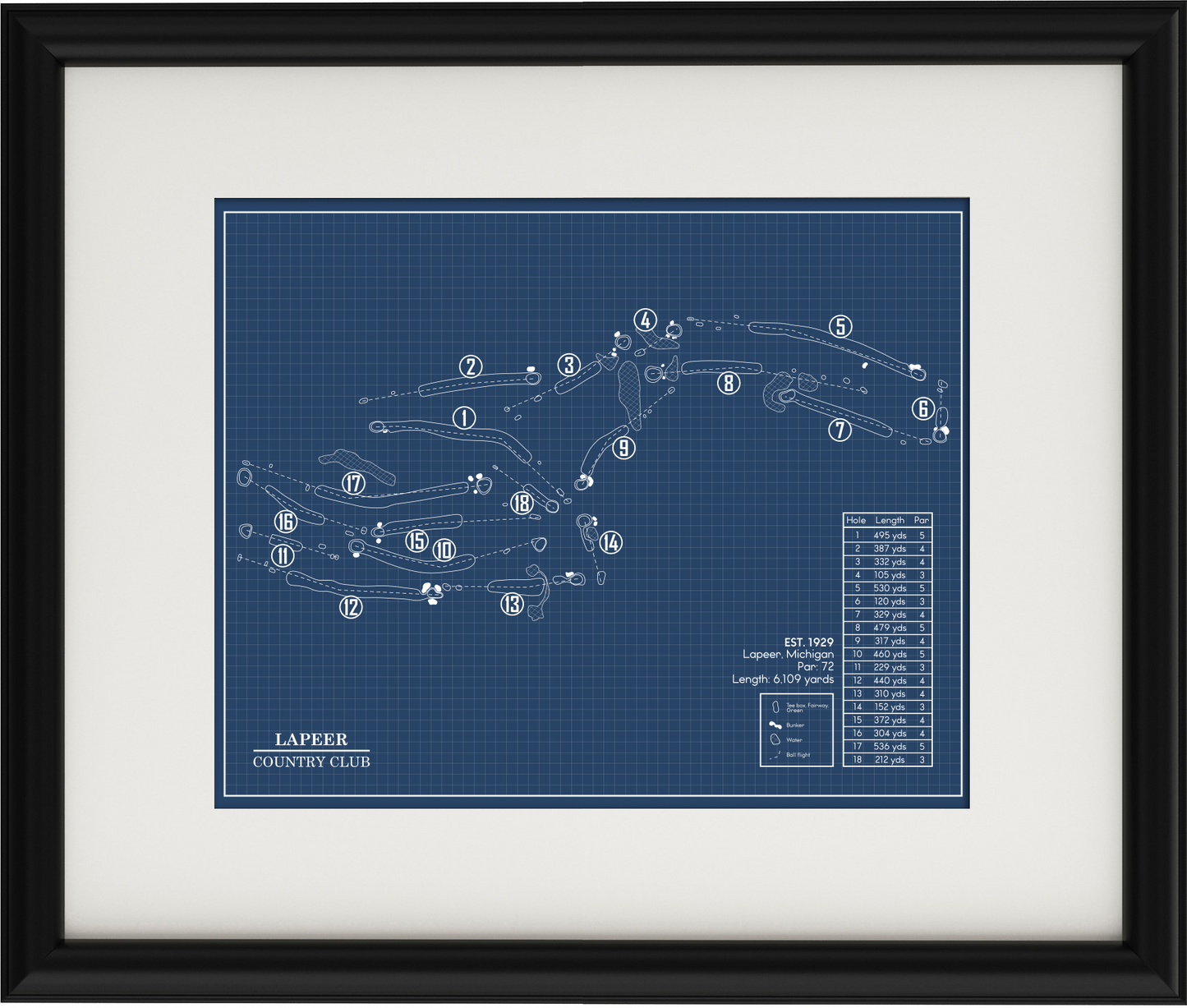 Lapeer Country Club Blueprint (Print)