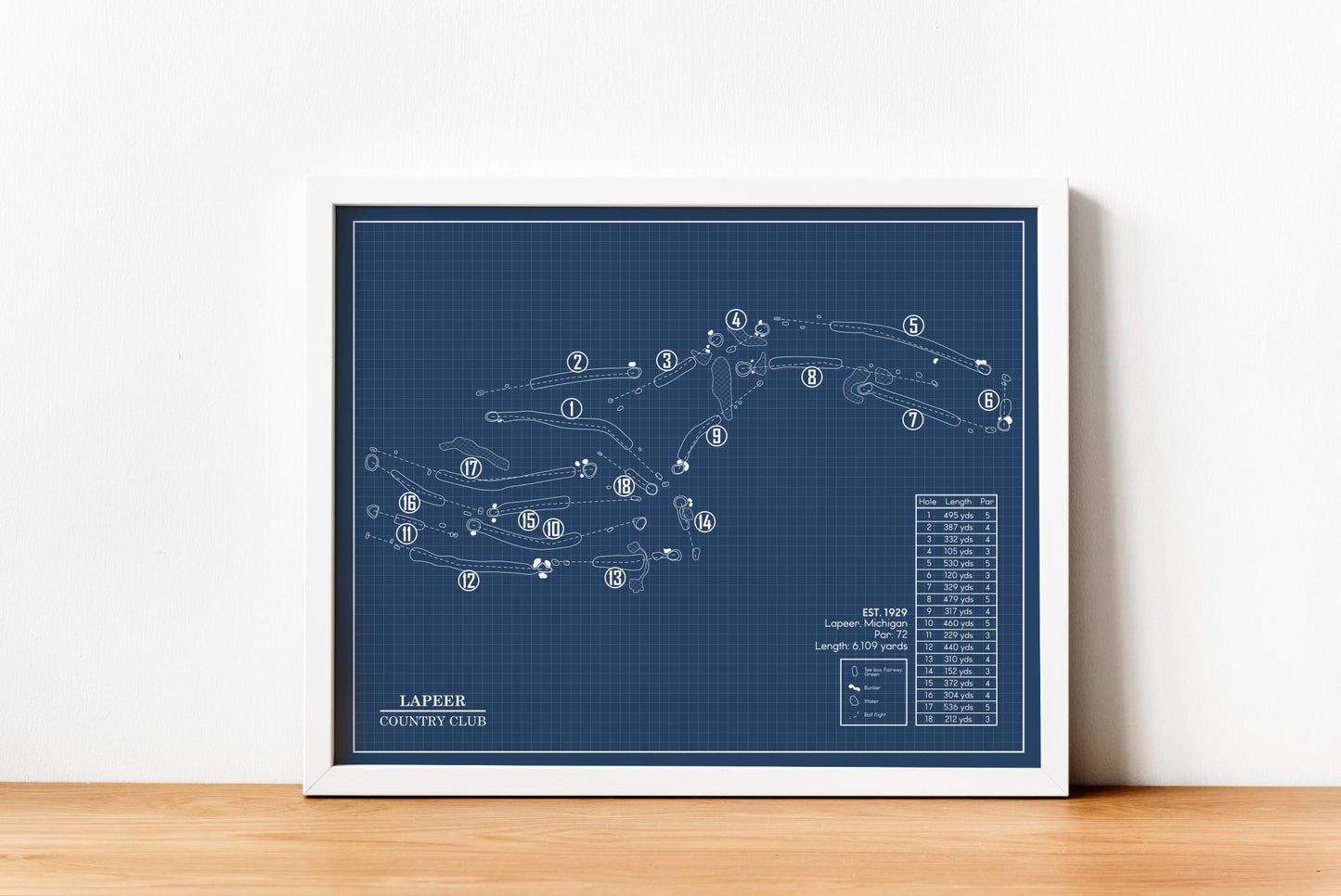 Lapeer Country Club Blueprint (Print)