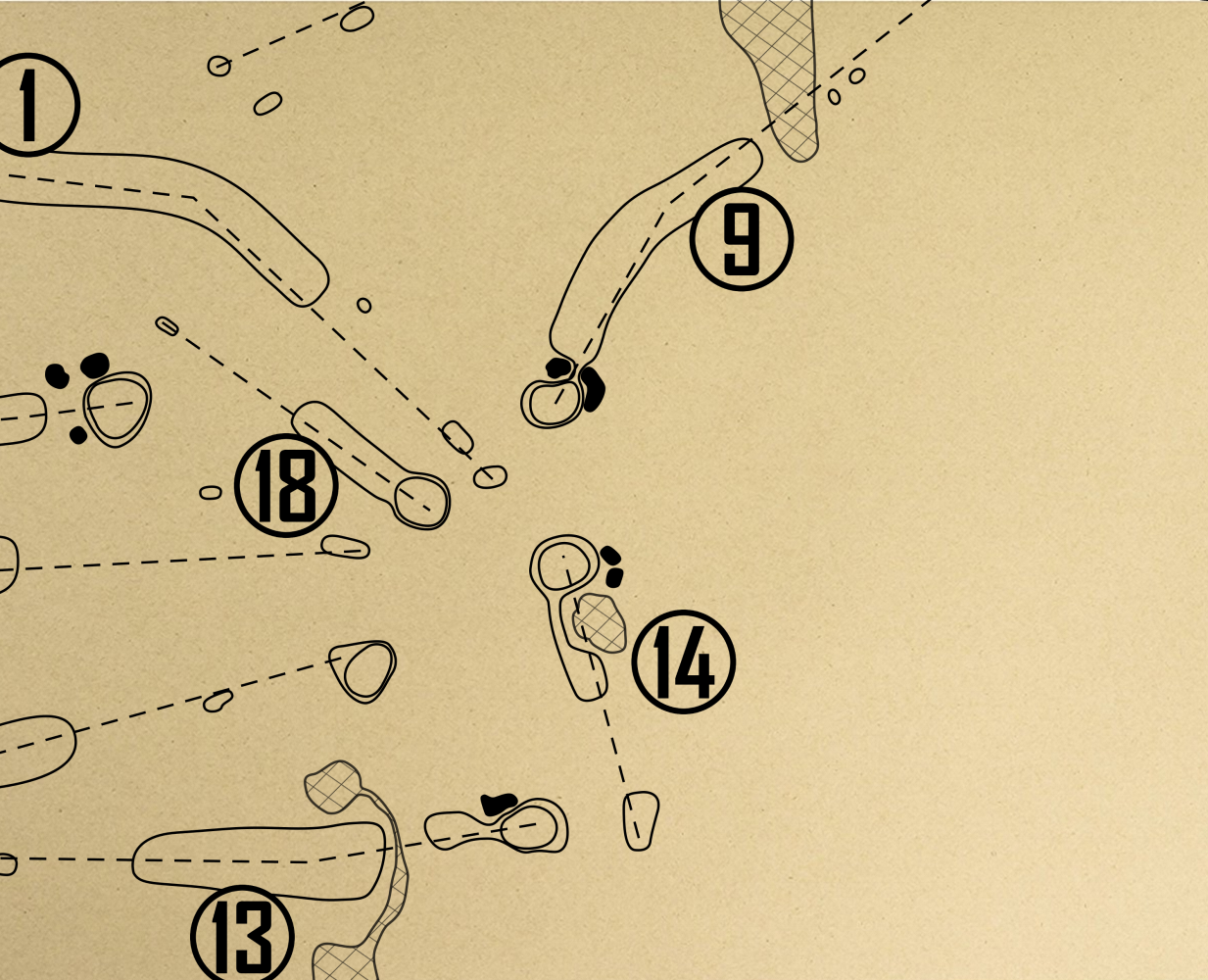 Lapeer Country Club Outline (Print)