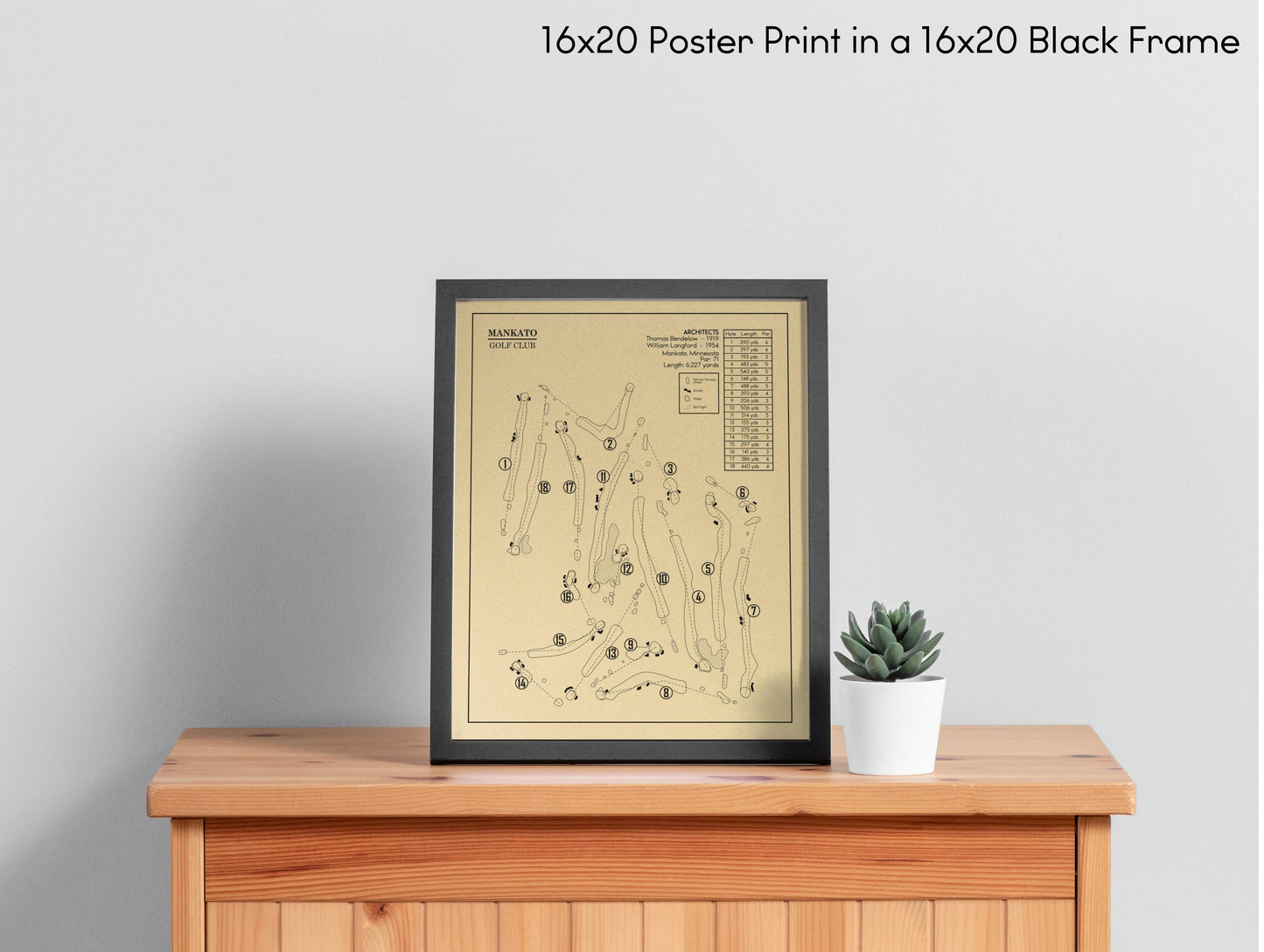Mankato Golf Club Outline (Print)