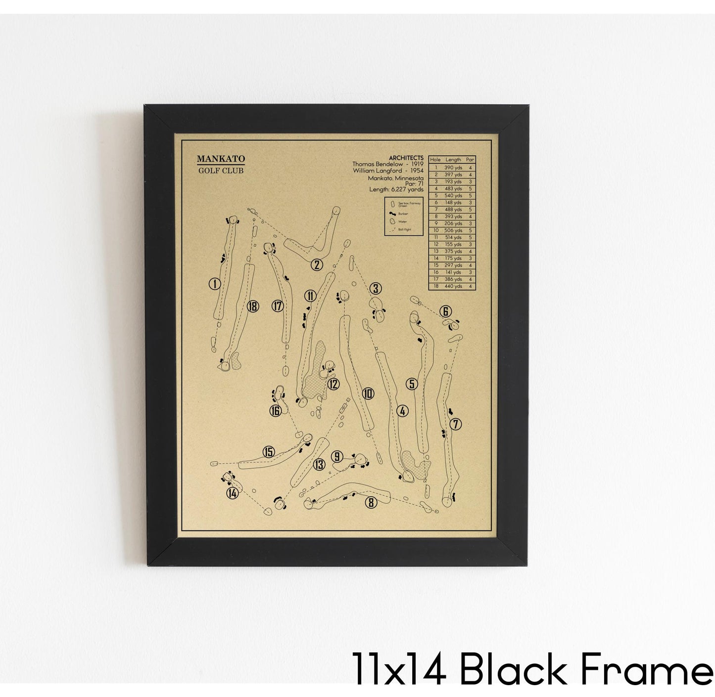 Mankato Golf Club Outline (Print)