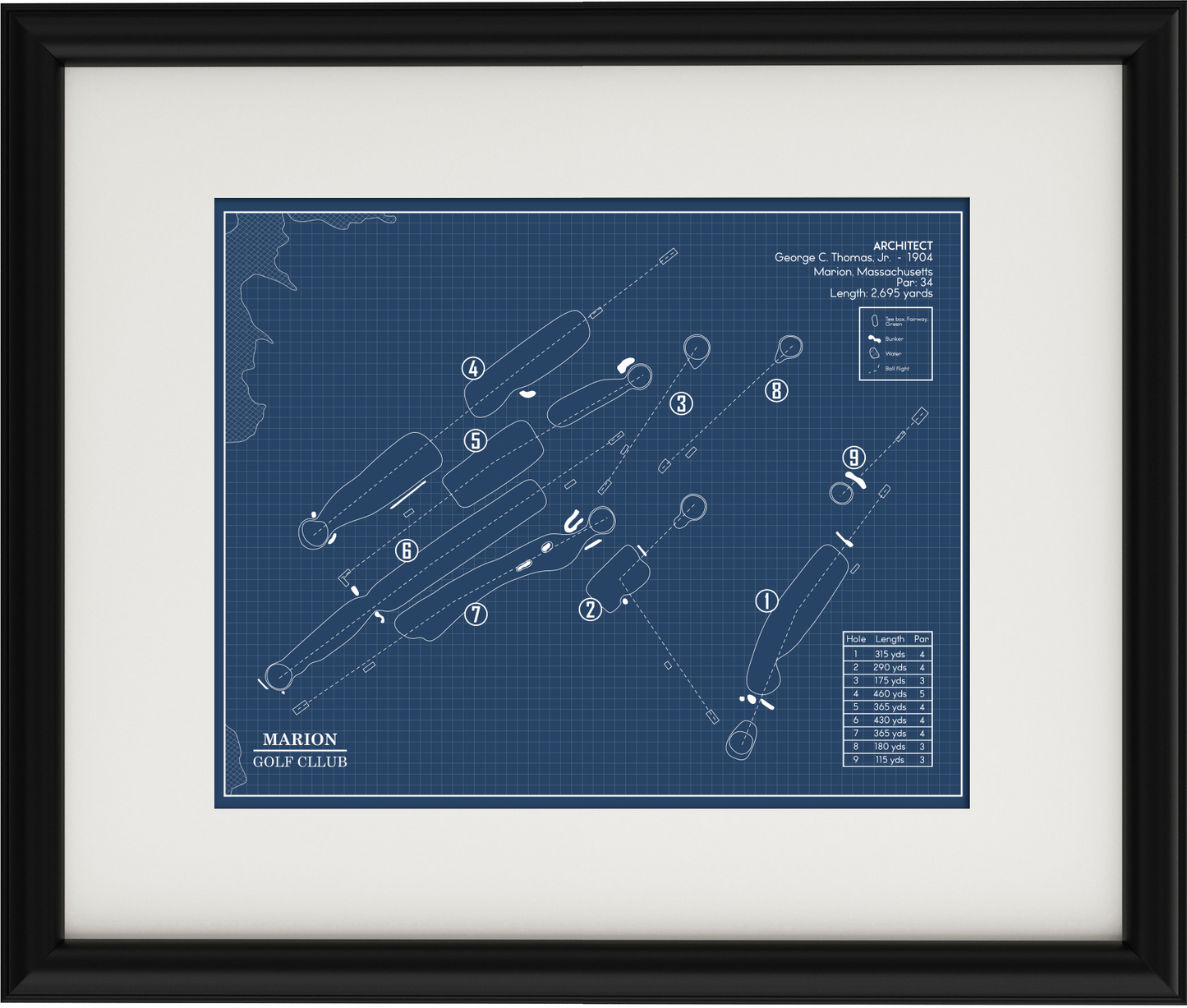Marion Golf Club Blueprint (Print)