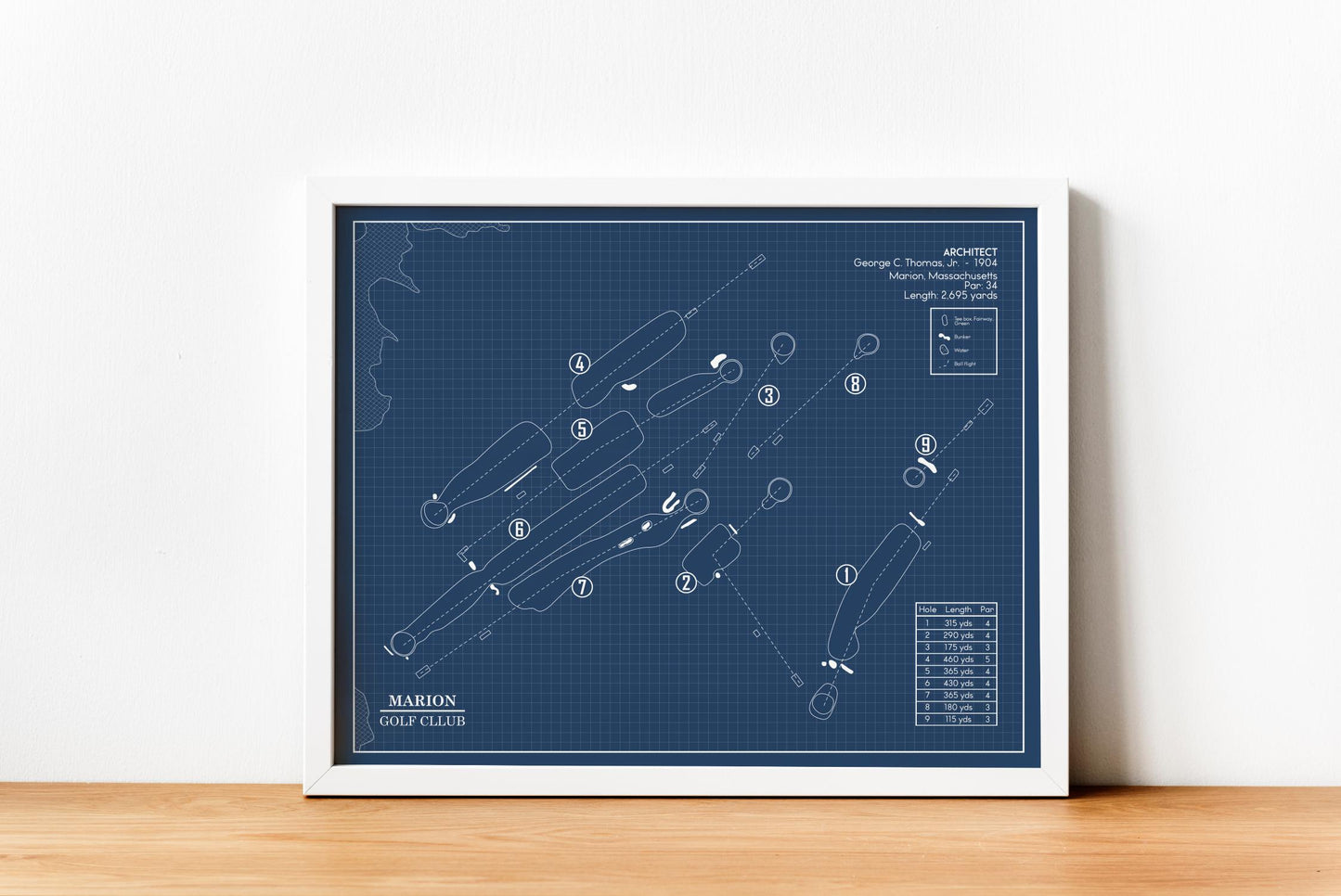 Marion Golf Club Blueprint (Print)