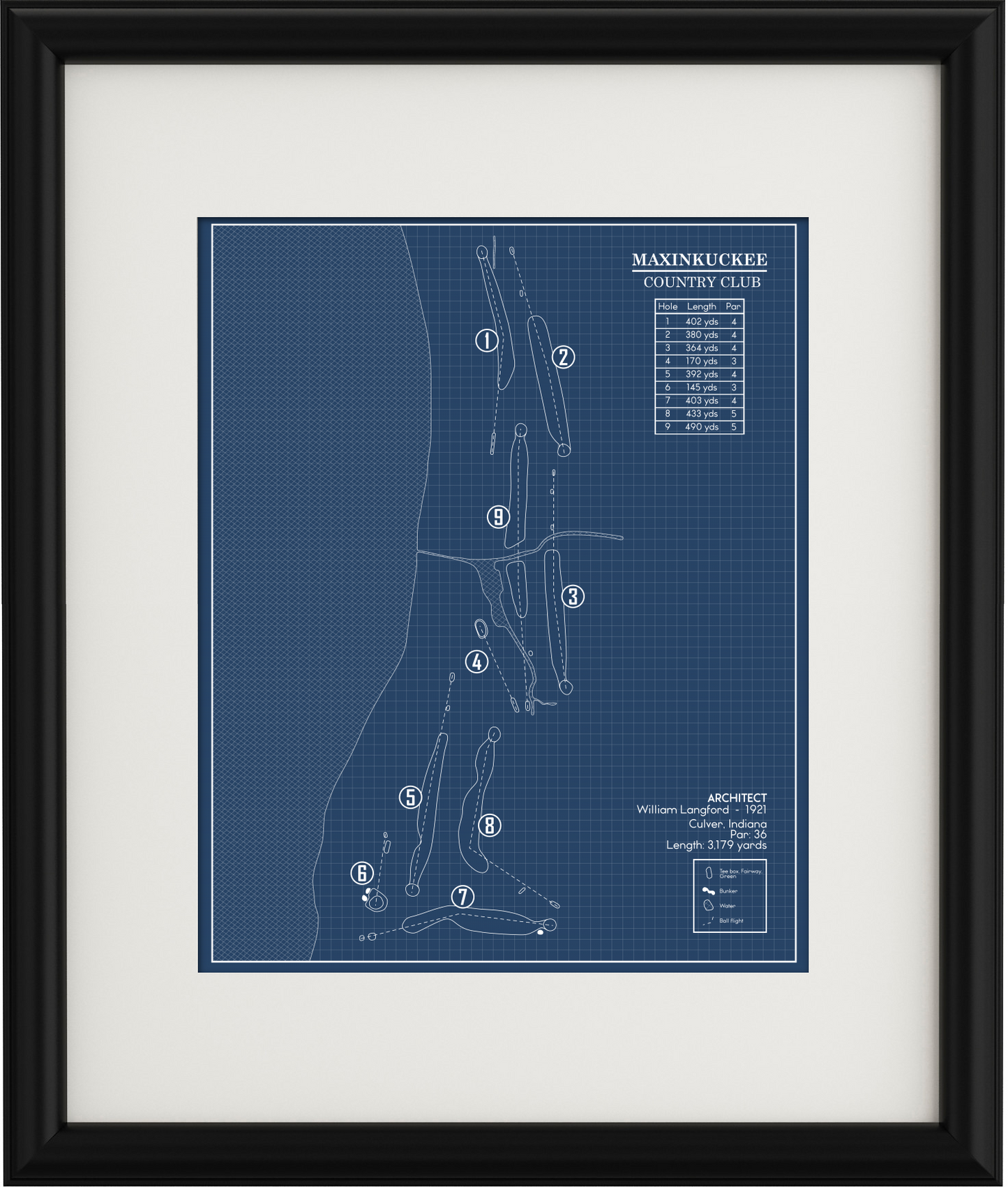 Maxinkuckee Country Club Blueprint (Print)