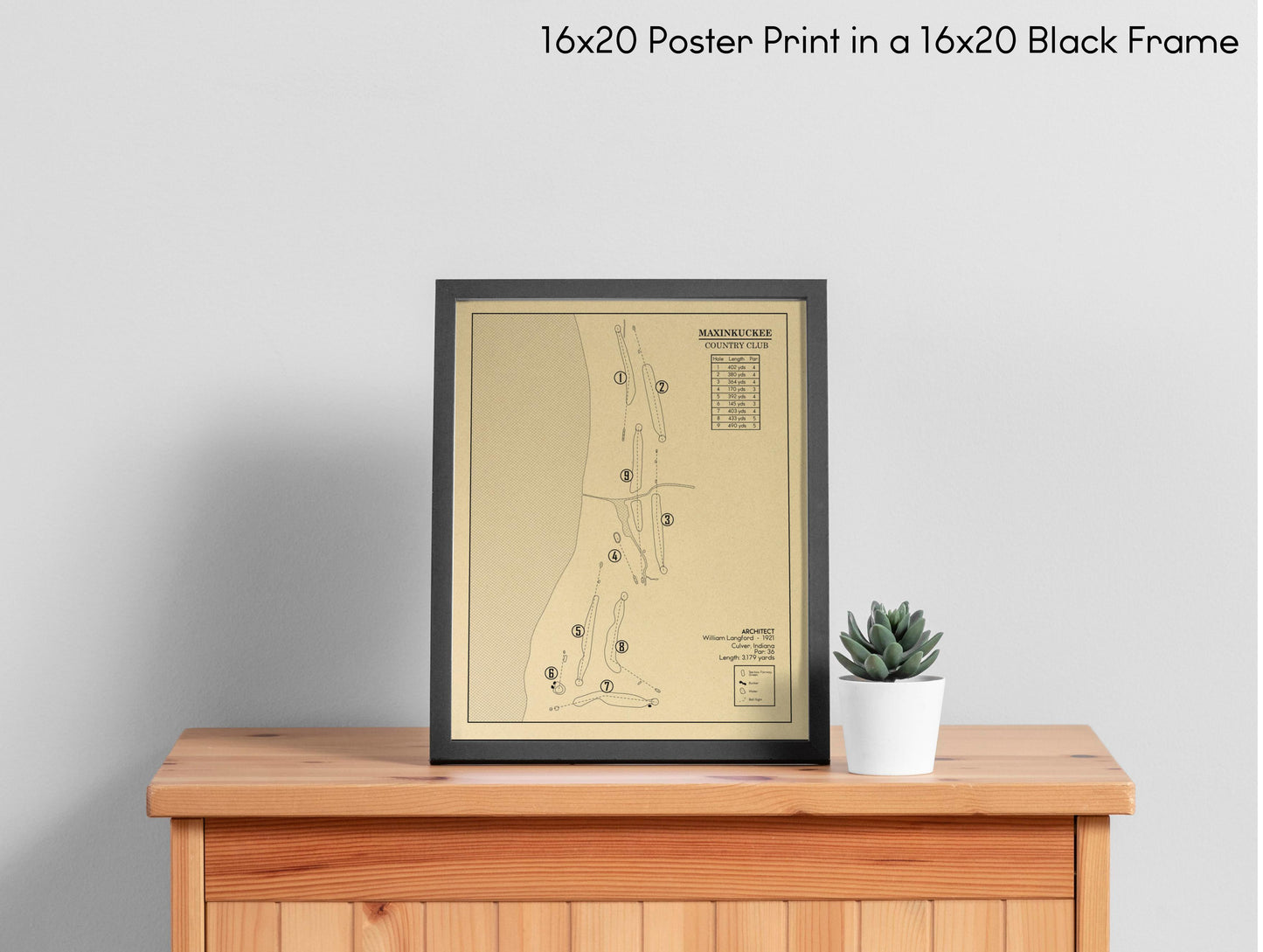Maxinkuckee Country Club Outline (Print)