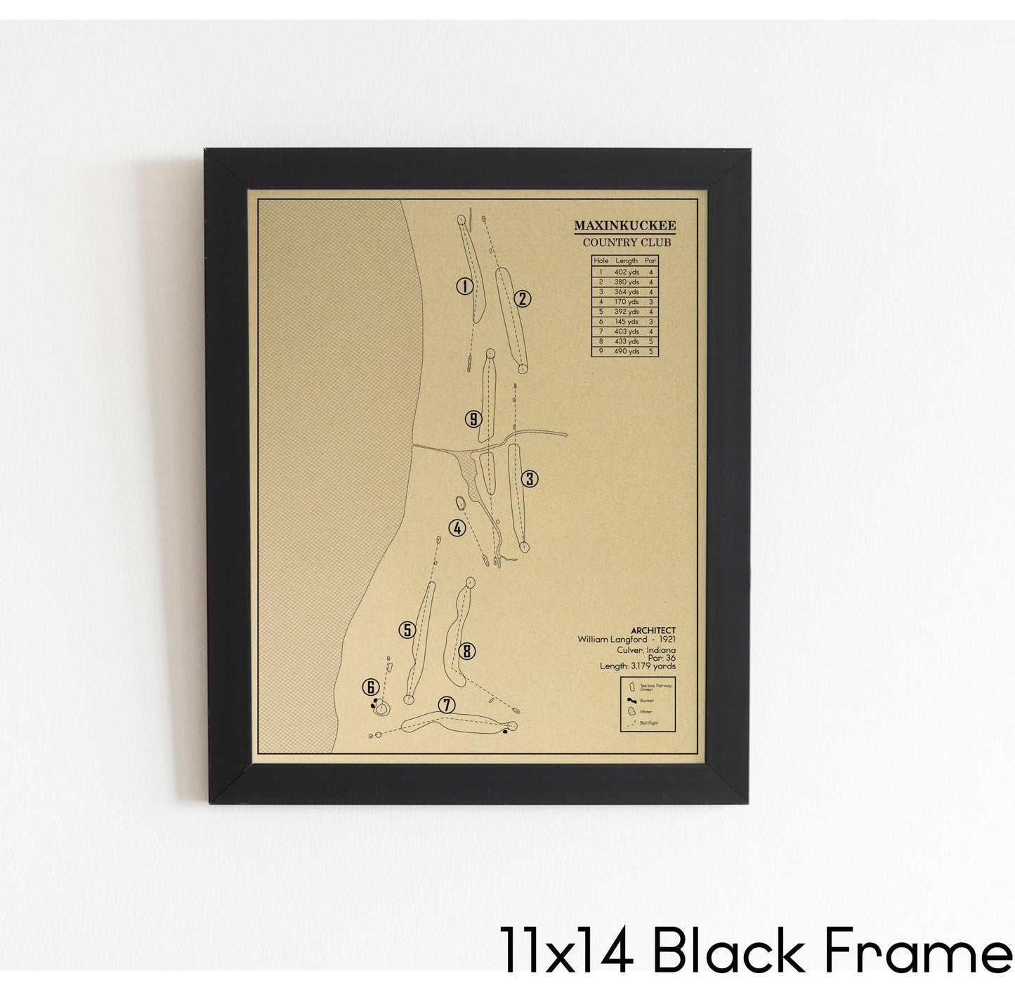 Maxinkuckee Country Club Outline (Print)