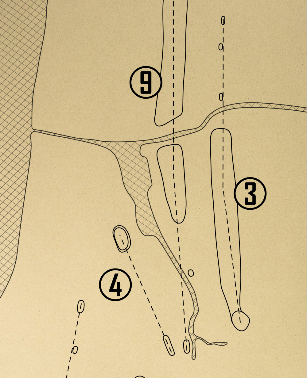 Maxinkuckee Country Club Outline (Print)