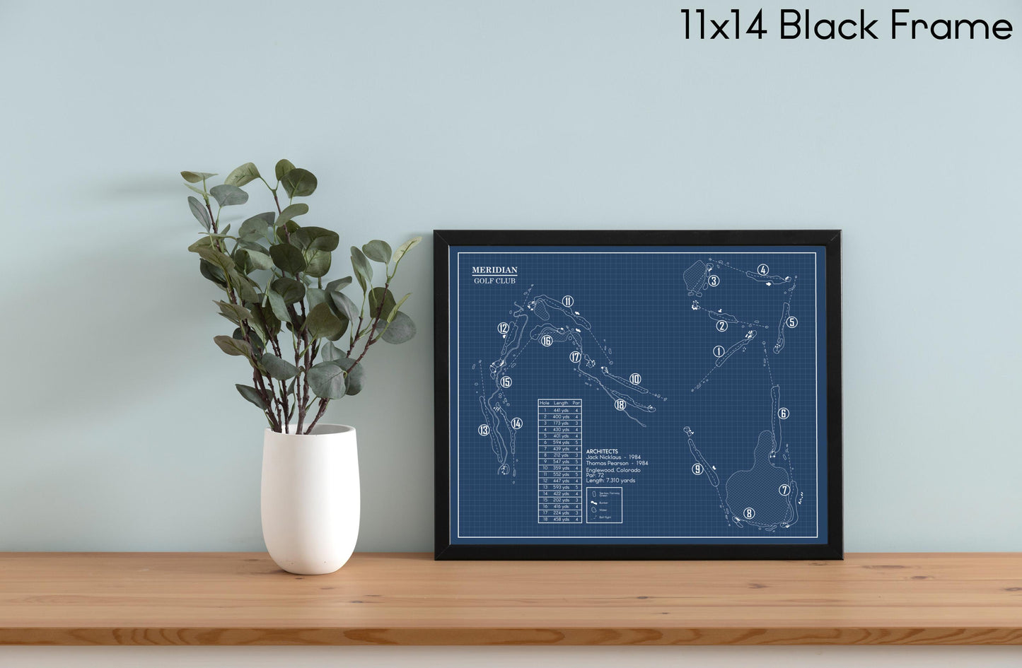 Meridian Golf Club Blueprint (Print)