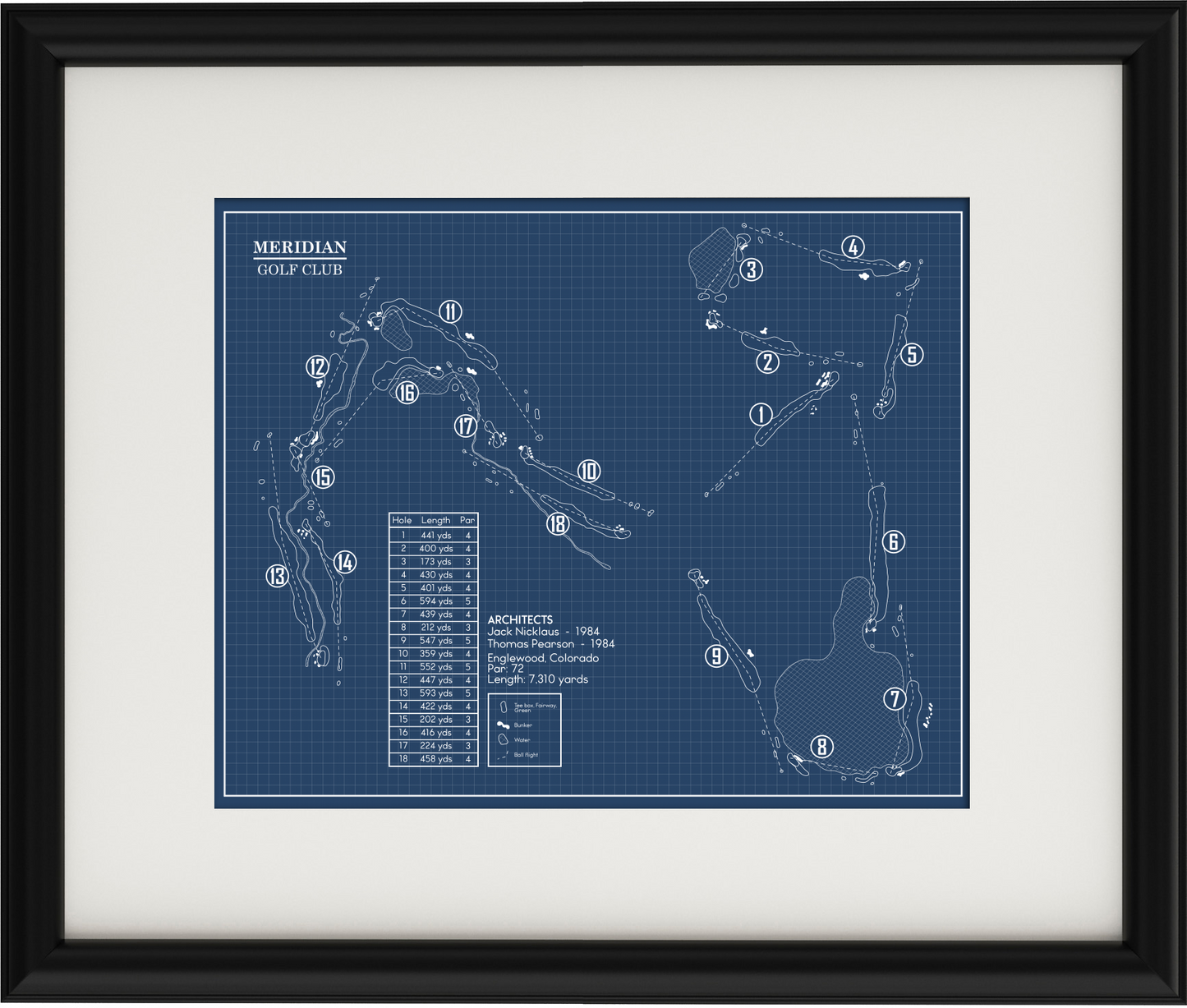 Meridian Golf Club Blueprint (Print)