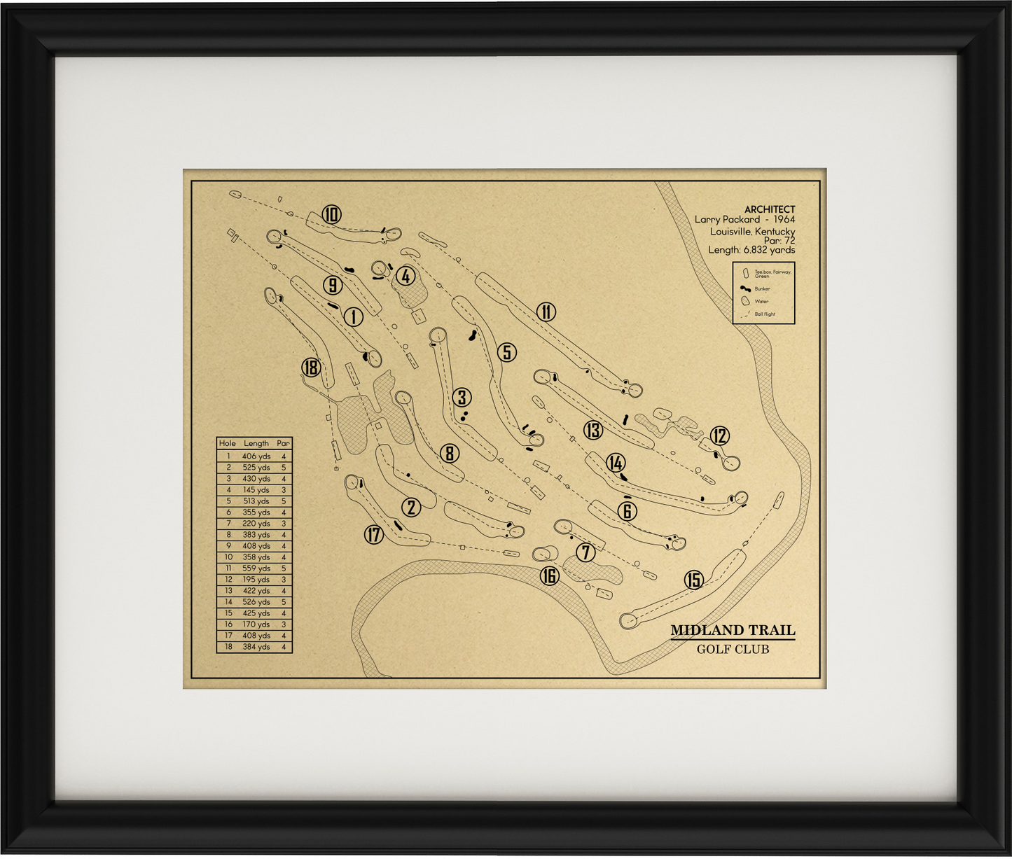 Midland Trail Golf Club Outline (Print)