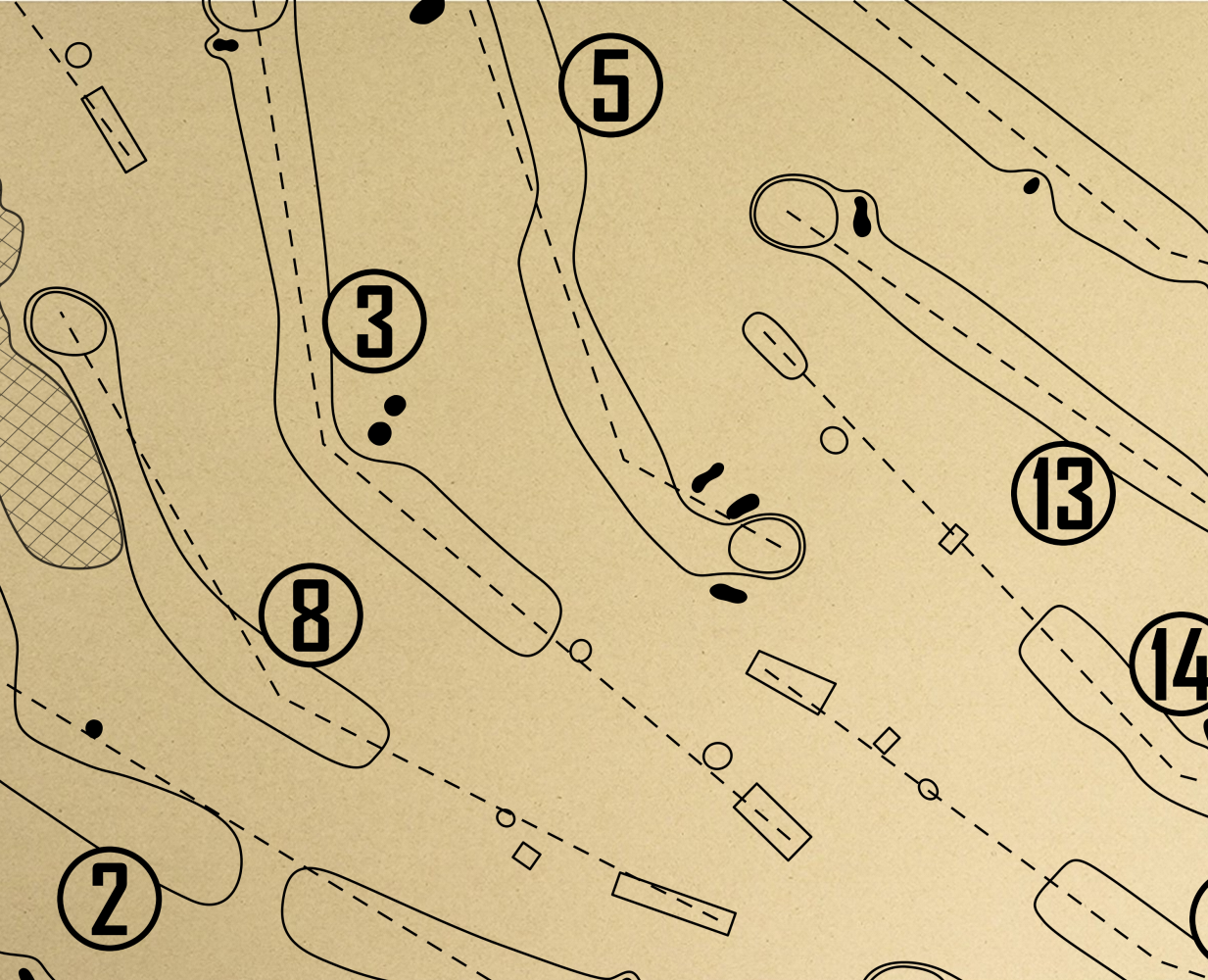 Midland Trail Golf Club Outline (Print)