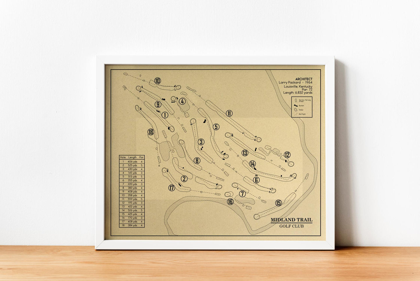 Midland Trail Golf Club Outline (Print)