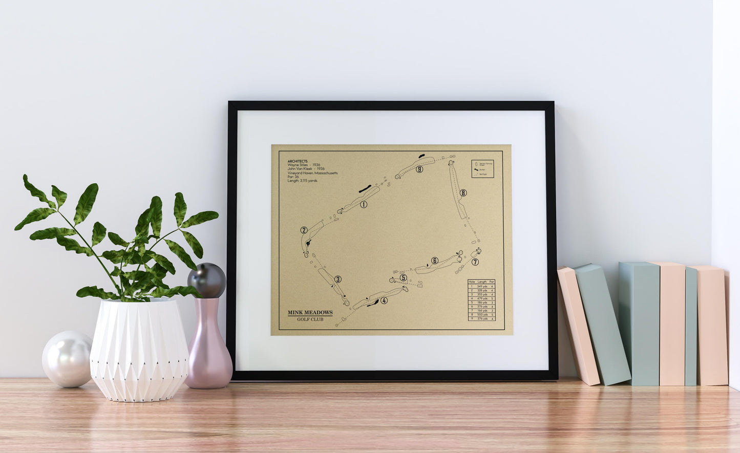 Mink Meadows Golf Club Outline (Print)