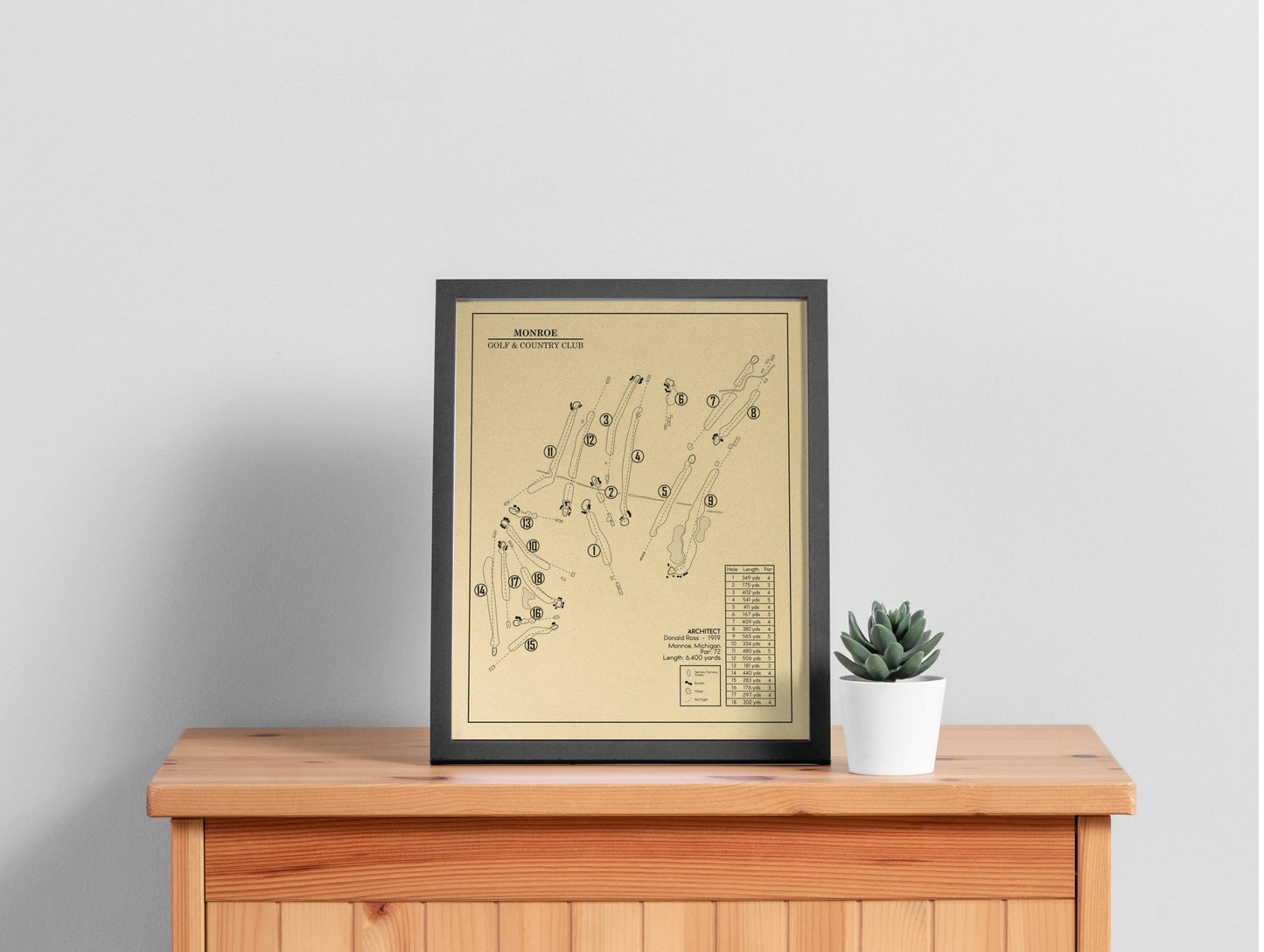 Monroe Golf & Country Club Outline (Print)