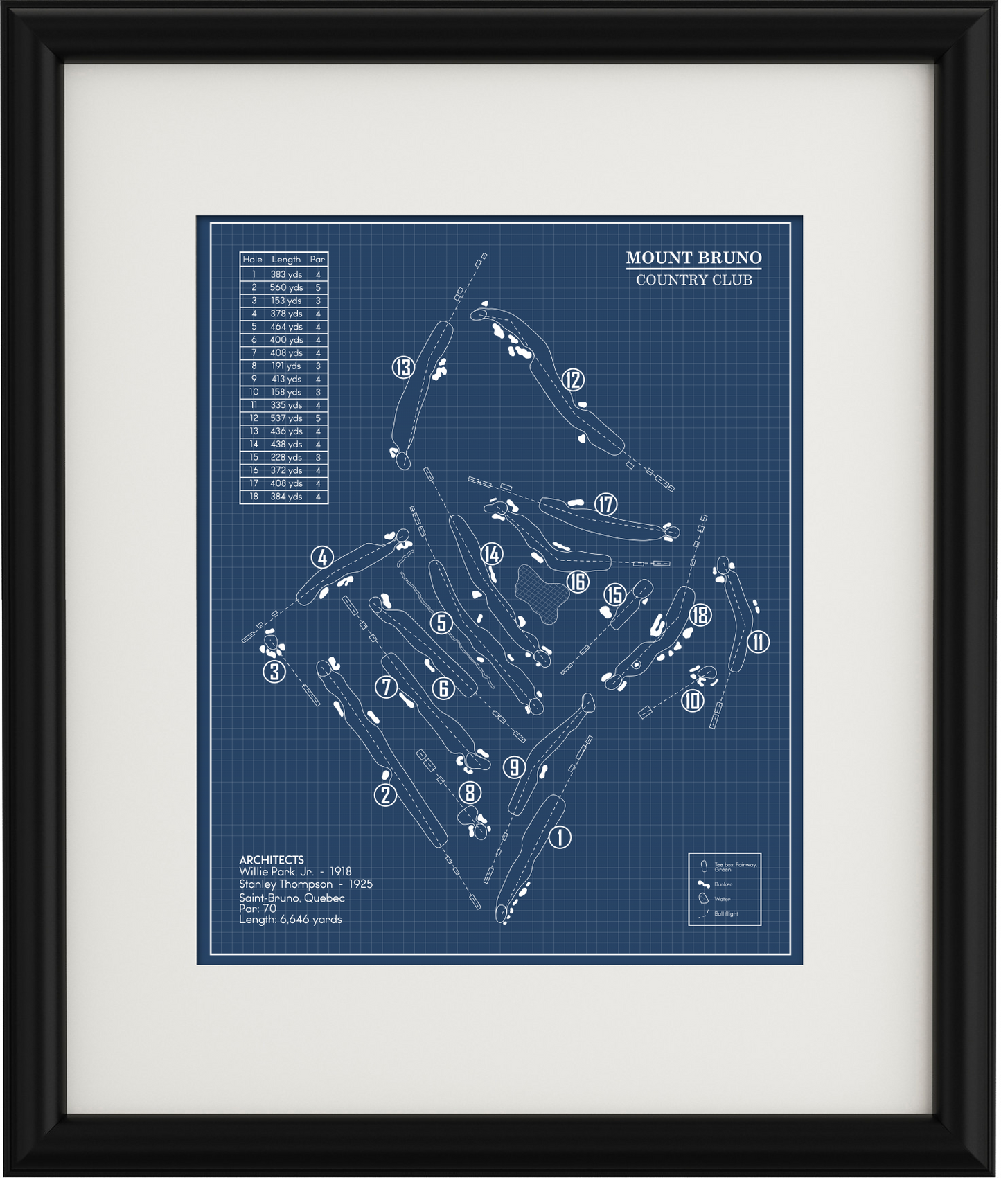 Mount Bruno Country Club Blueprint (Print)