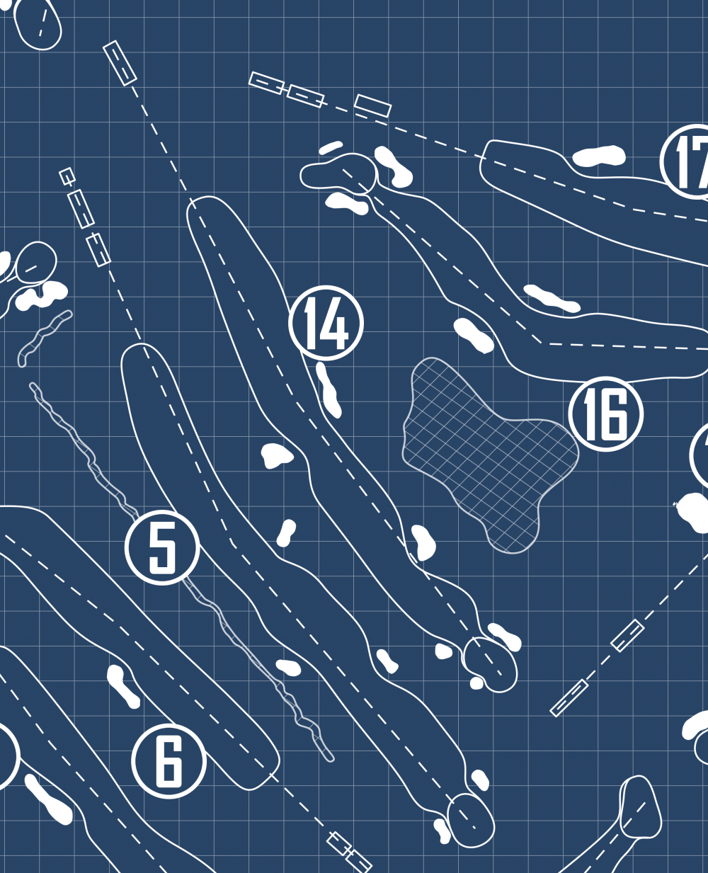 Mount Bruno Country Club Blueprint (Print)