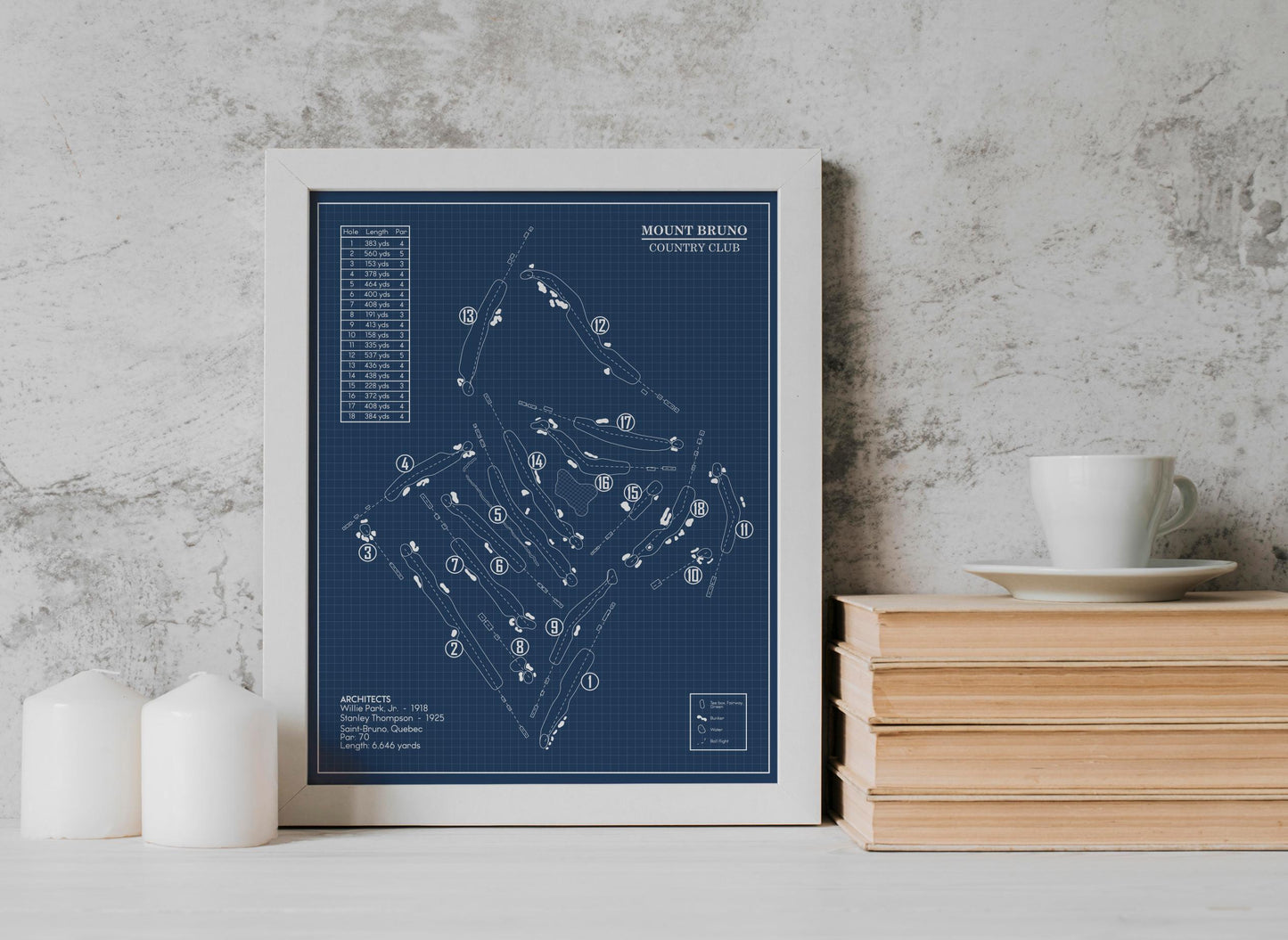 Mount Bruno Country Club Blueprint (Print)
