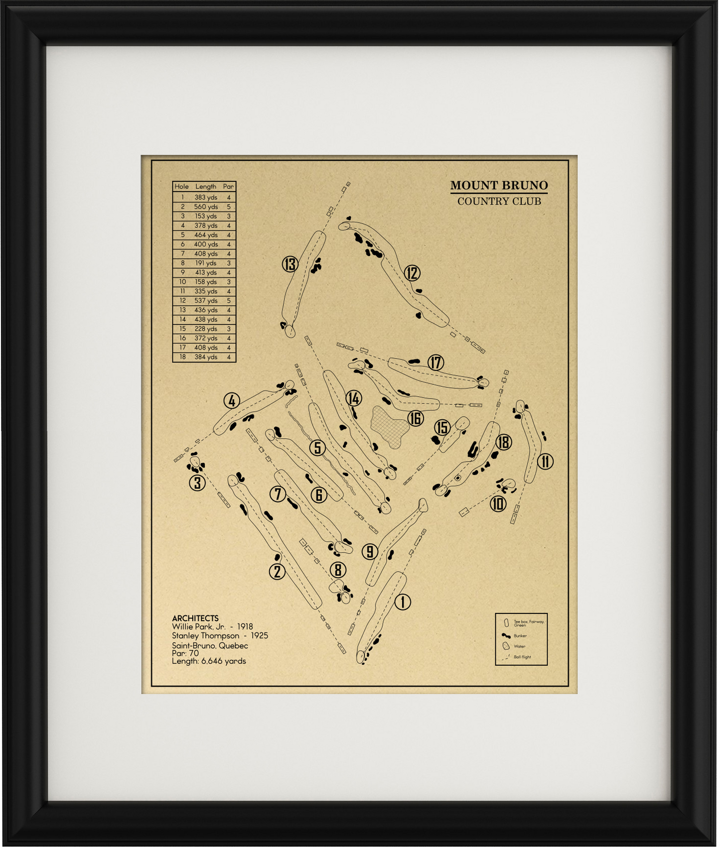 Mount Bruno Country Club Outline (Print)