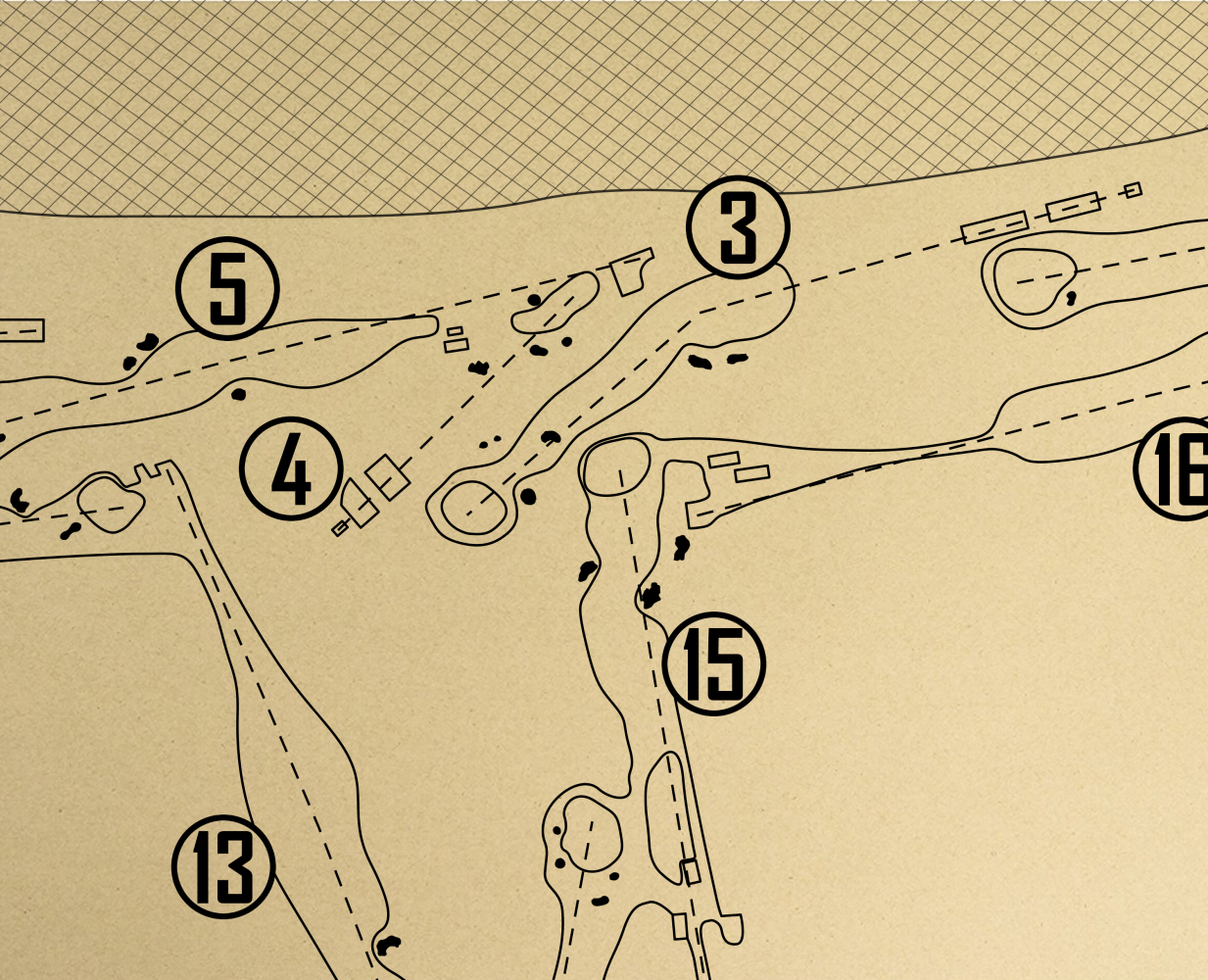 Nairn Golf Club Outline (Print)