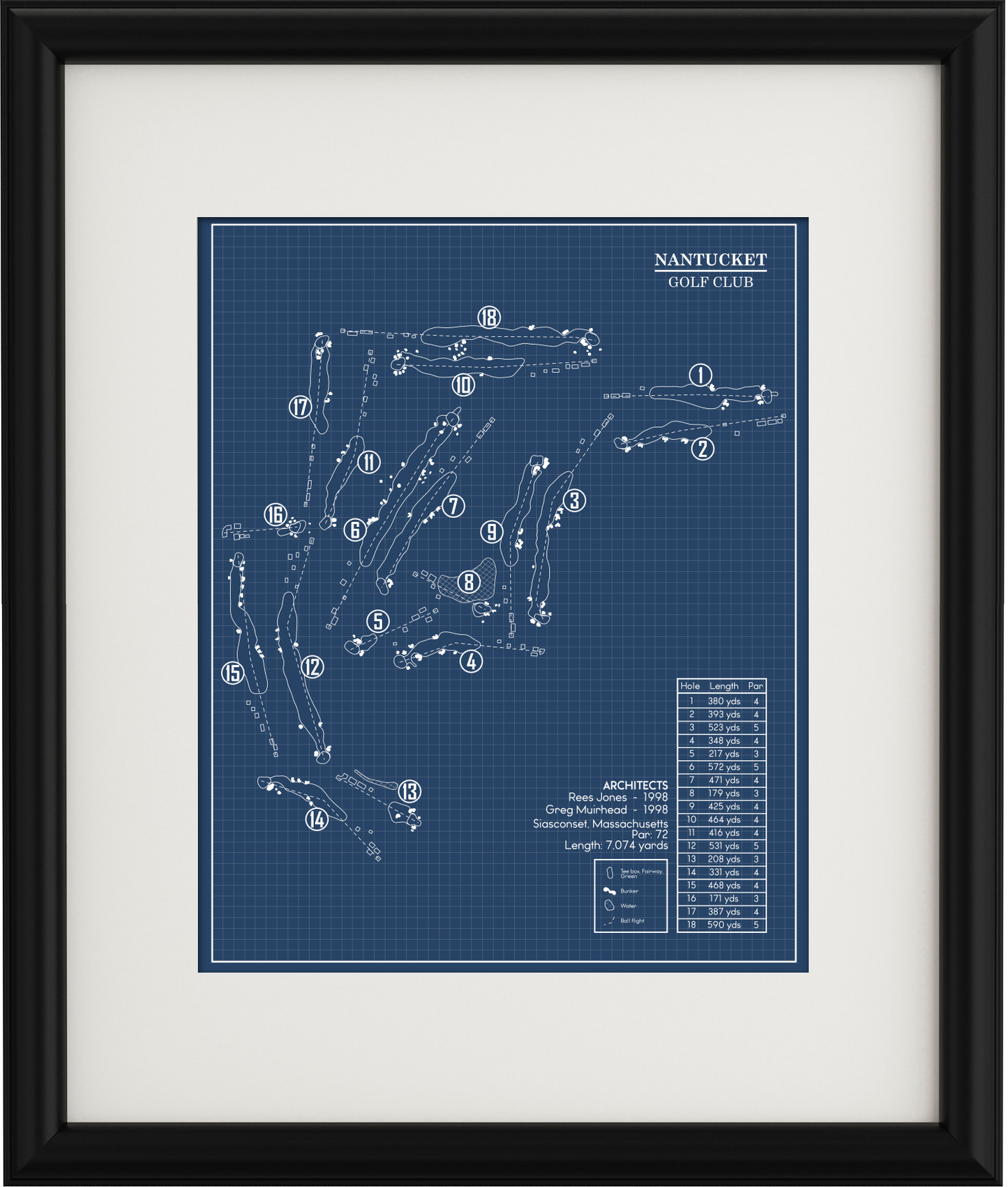 Nantucket Golf Club Blueprint (Print)